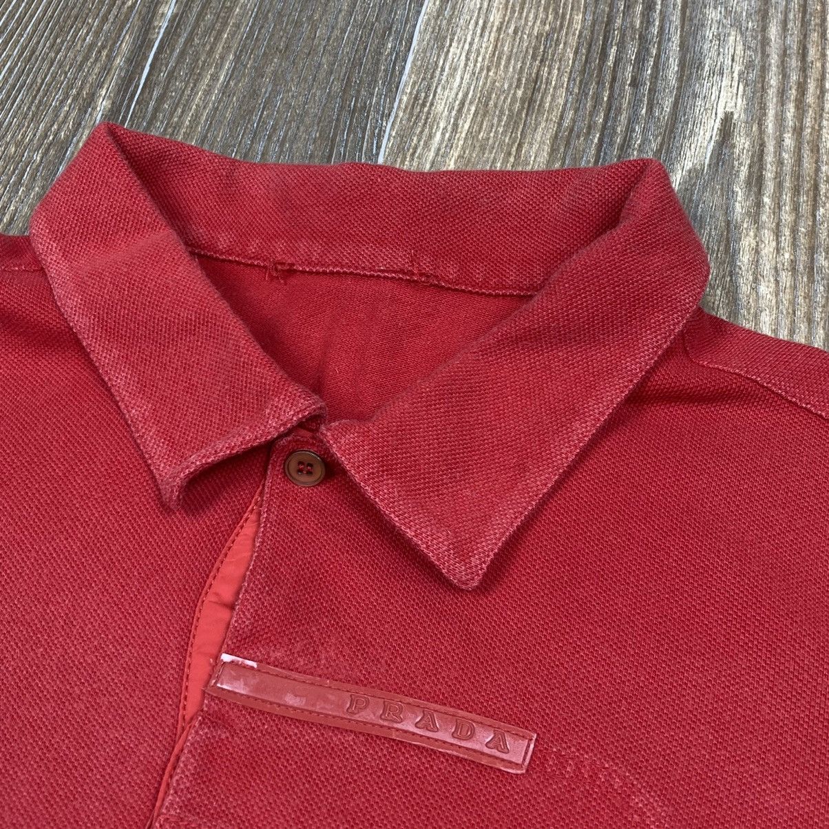 Prada Vintage Prada red tab polo shirt Size US L / EU 52-54 / 3 - 3 Thumbnail