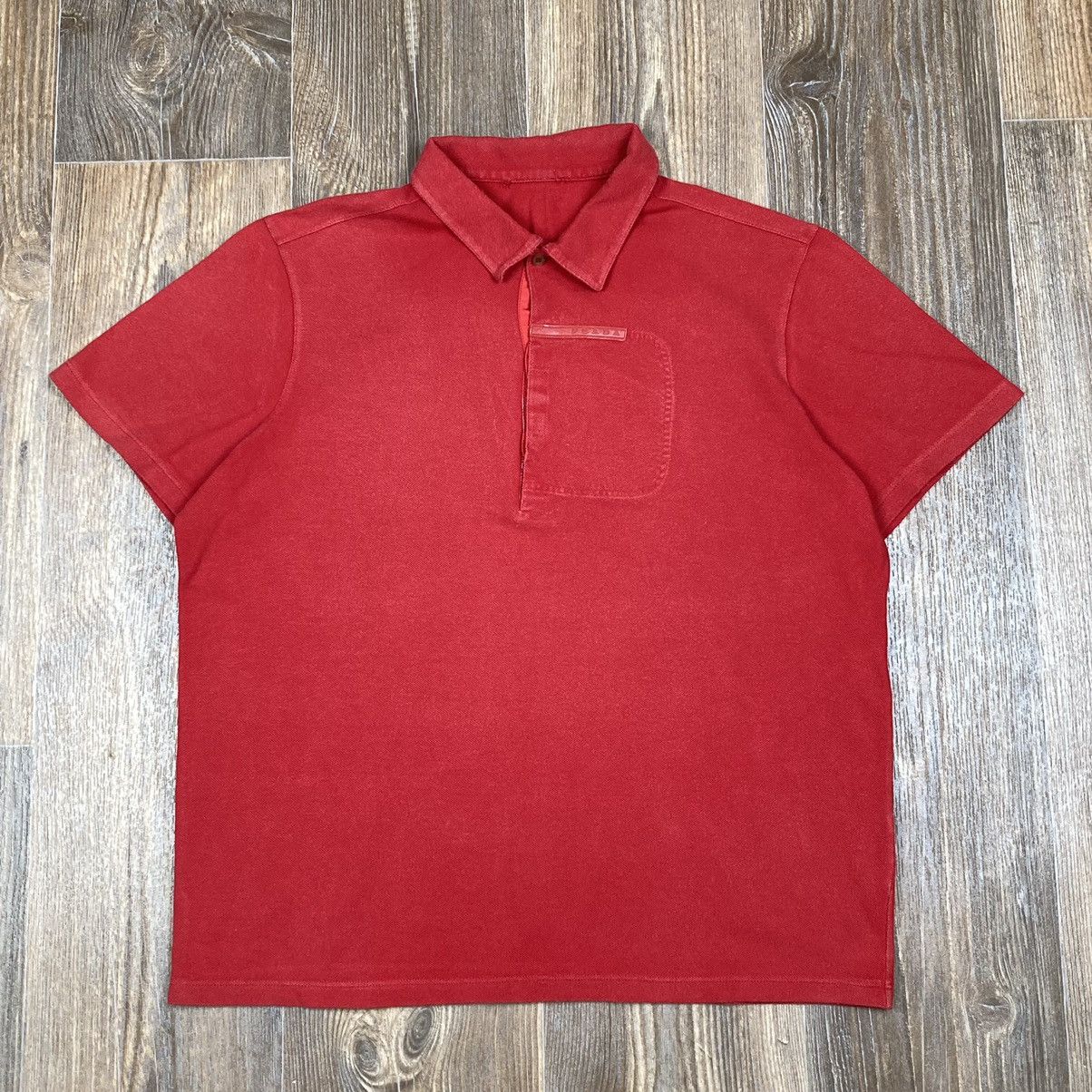 Prada Vintage Prada red tab polo shirt Size US L / EU 52-54 / 3 - 1 Thumbnail