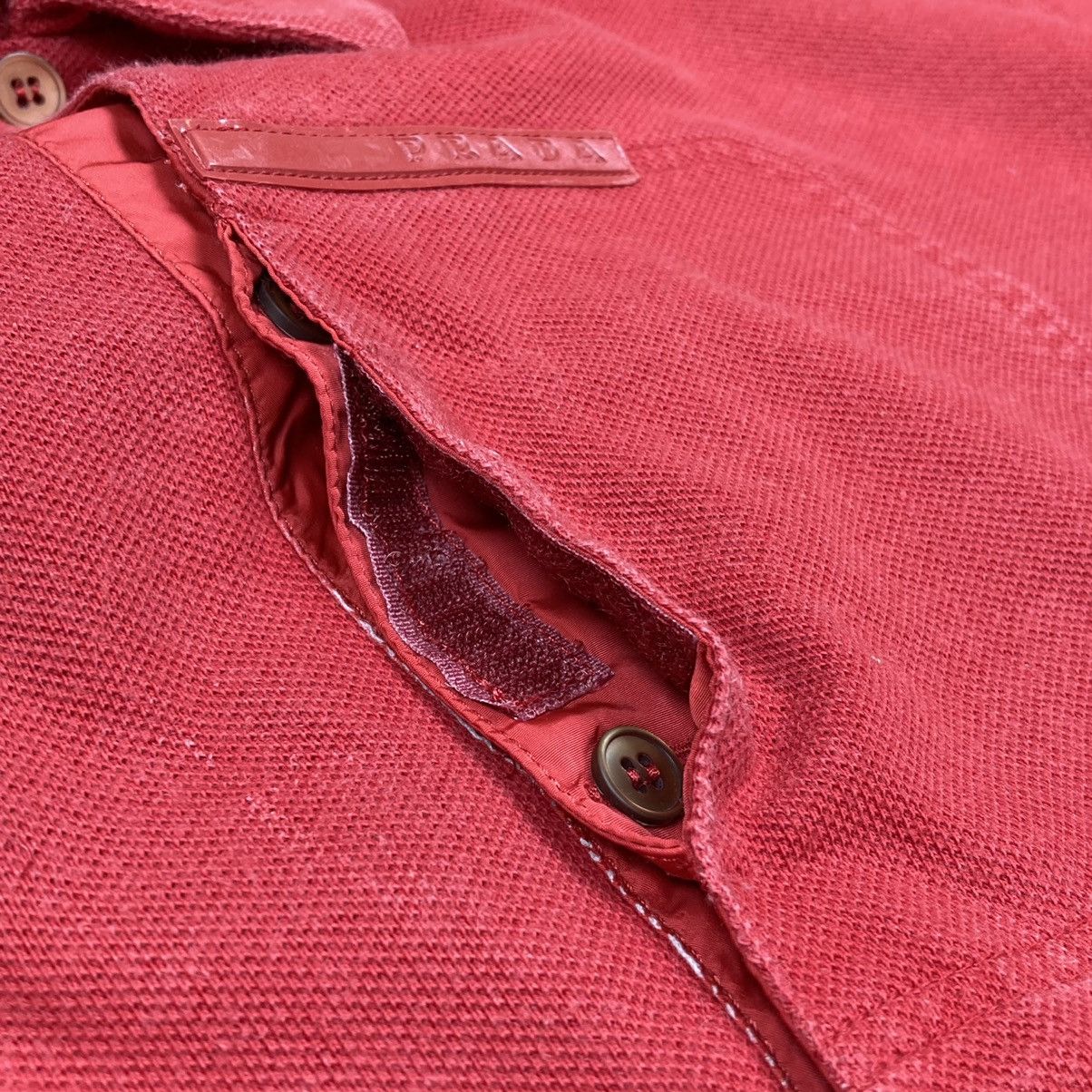 Prada Vintage Prada red tab polo shirt Size US L / EU 52-54 / 3 - 5 Thumbnail