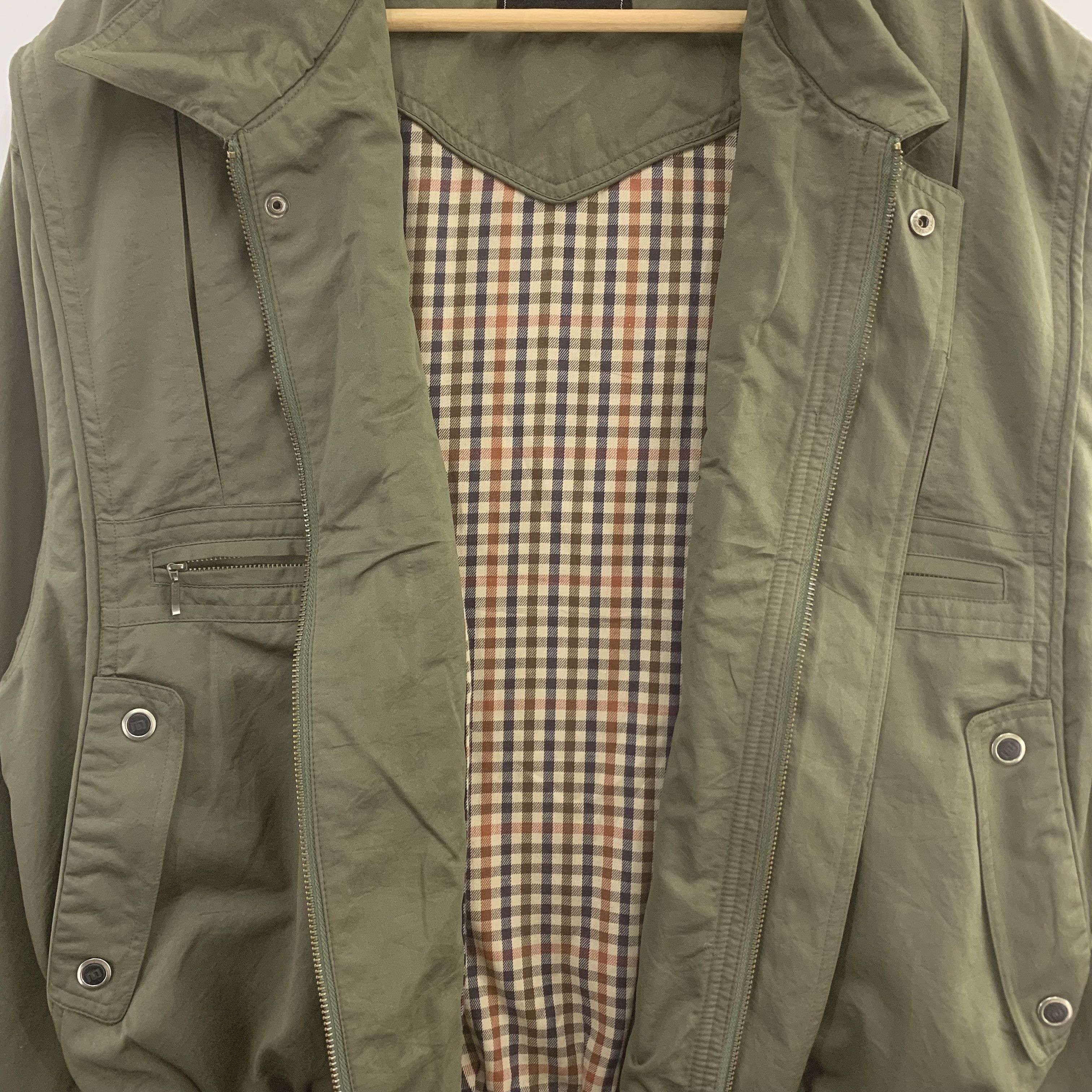Japanese Brand Gaily Life Bomber Jacket Multipocket Olive Green Size US L / EU 52-54 / 3 - 8 Thumbnail