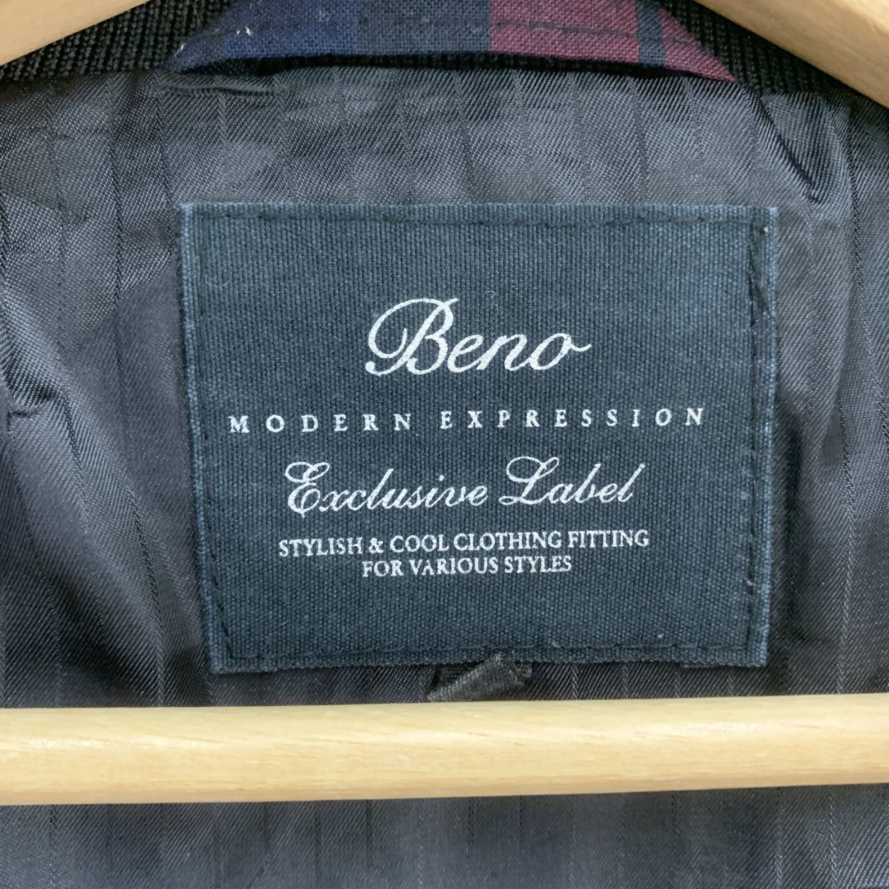 Japanese Brand Beno Sweater Jacket Hoodie Tartan Pattern Size US L / EU 52-54 / 3 - 12 Thumbnail