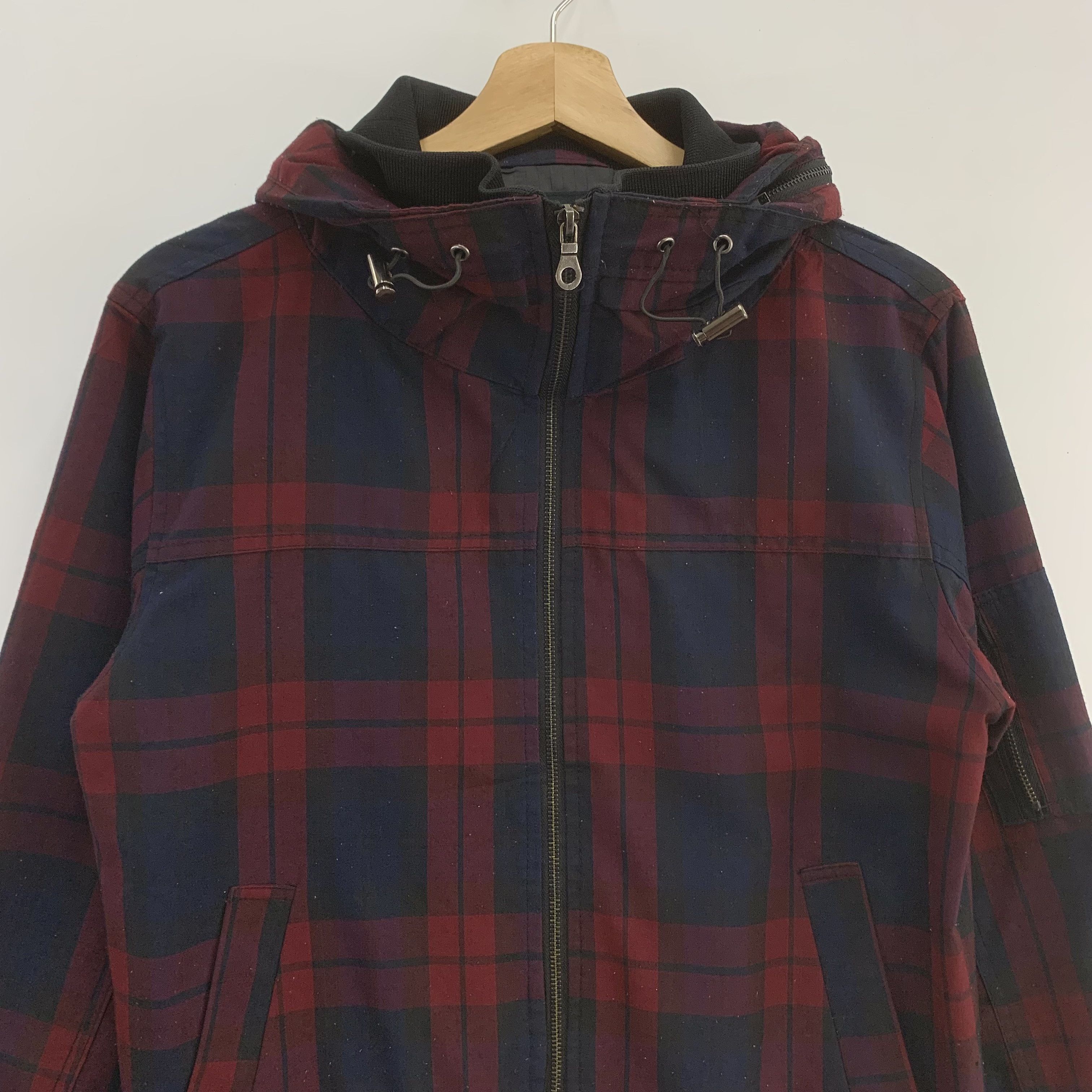Japanese Brand Beno Sweater Jacket Hoodie Tartan Pattern Size US L / EU 52-54 / 3 - 2 Thumbnail