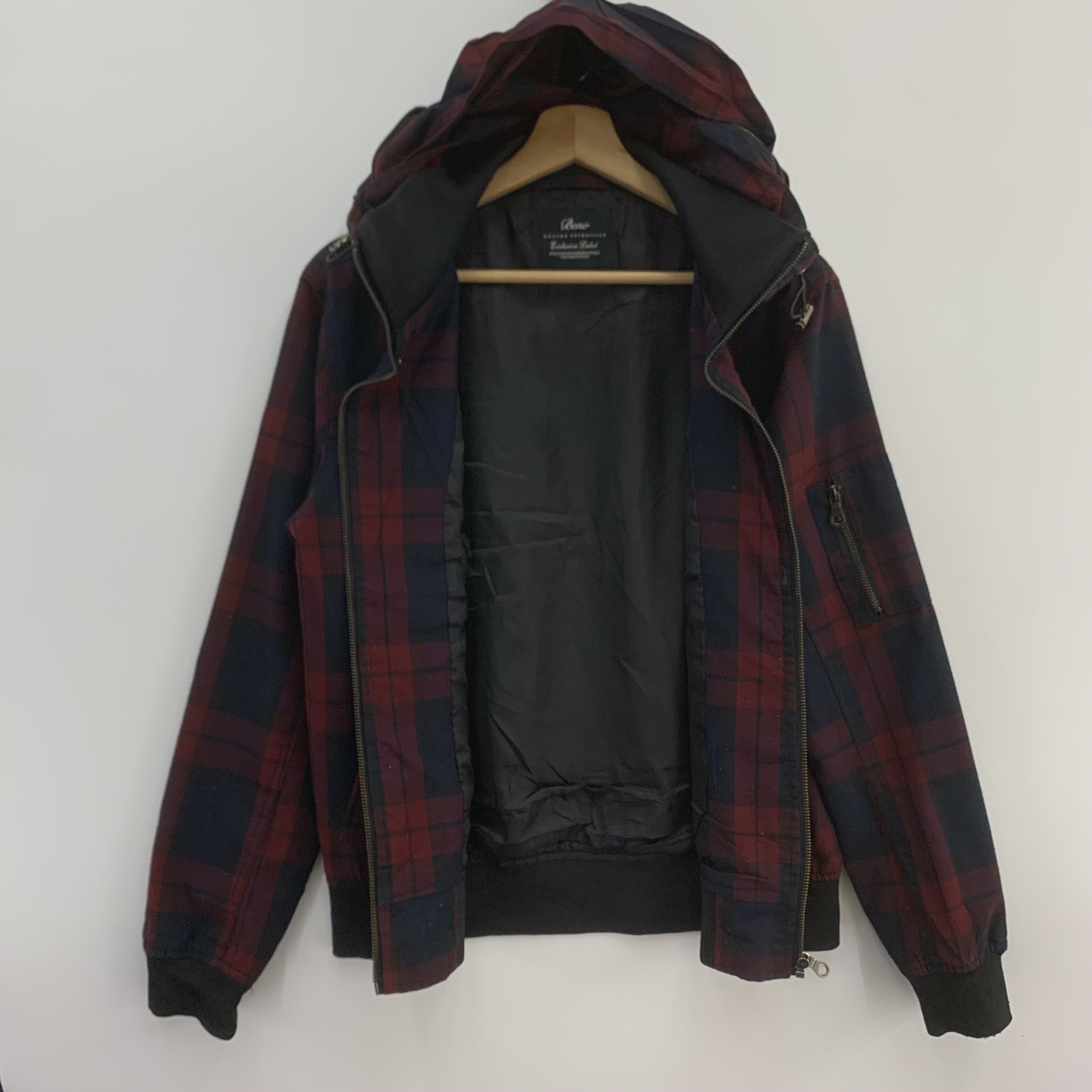 Japanese Brand Beno Sweater Jacket Hoodie Tartan Pattern Size US L / EU 52-54 / 3 - 6 Thumbnail