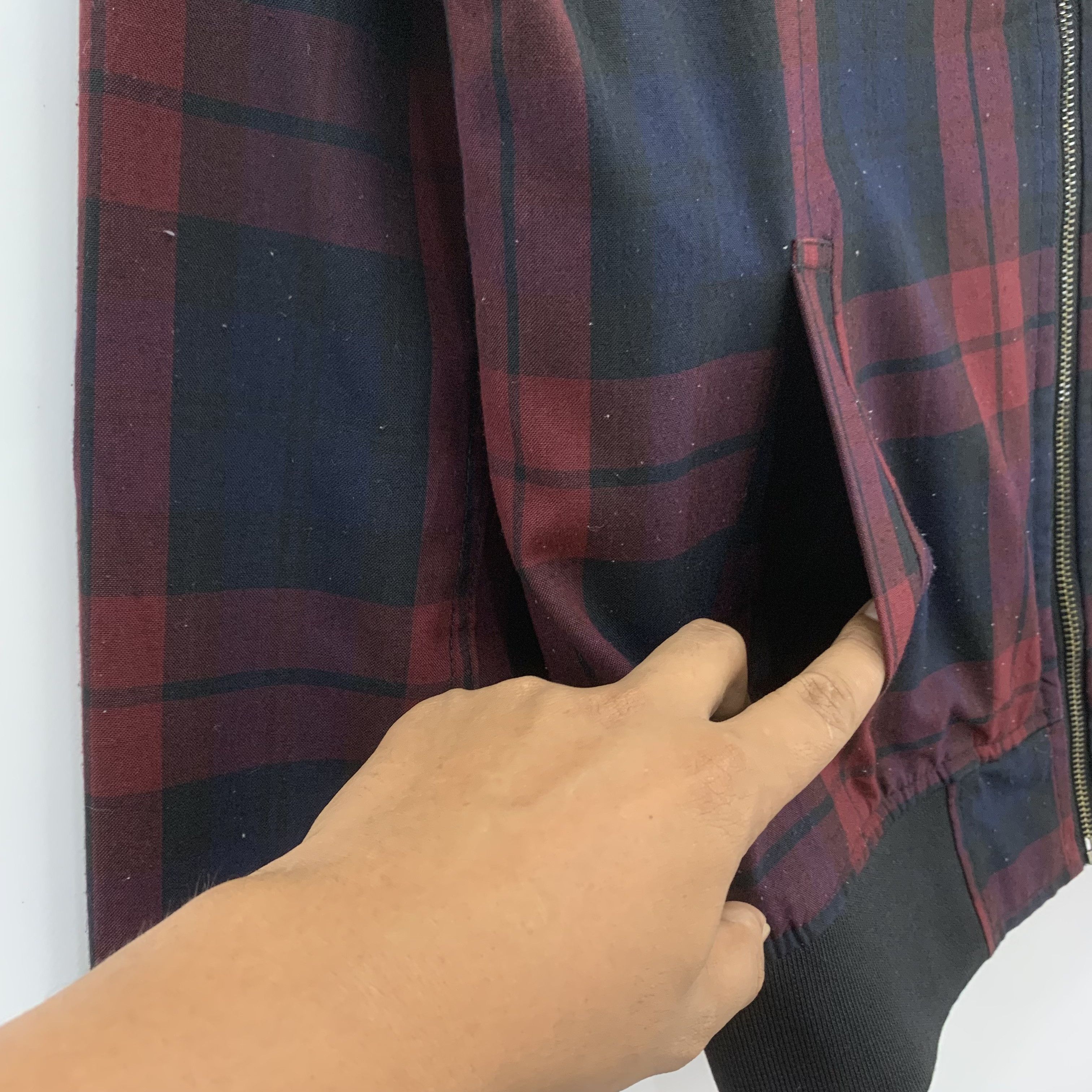 Japanese Brand Beno Sweater Jacket Hoodie Tartan Pattern Size US L / EU 52-54 / 3 - 10 Thumbnail