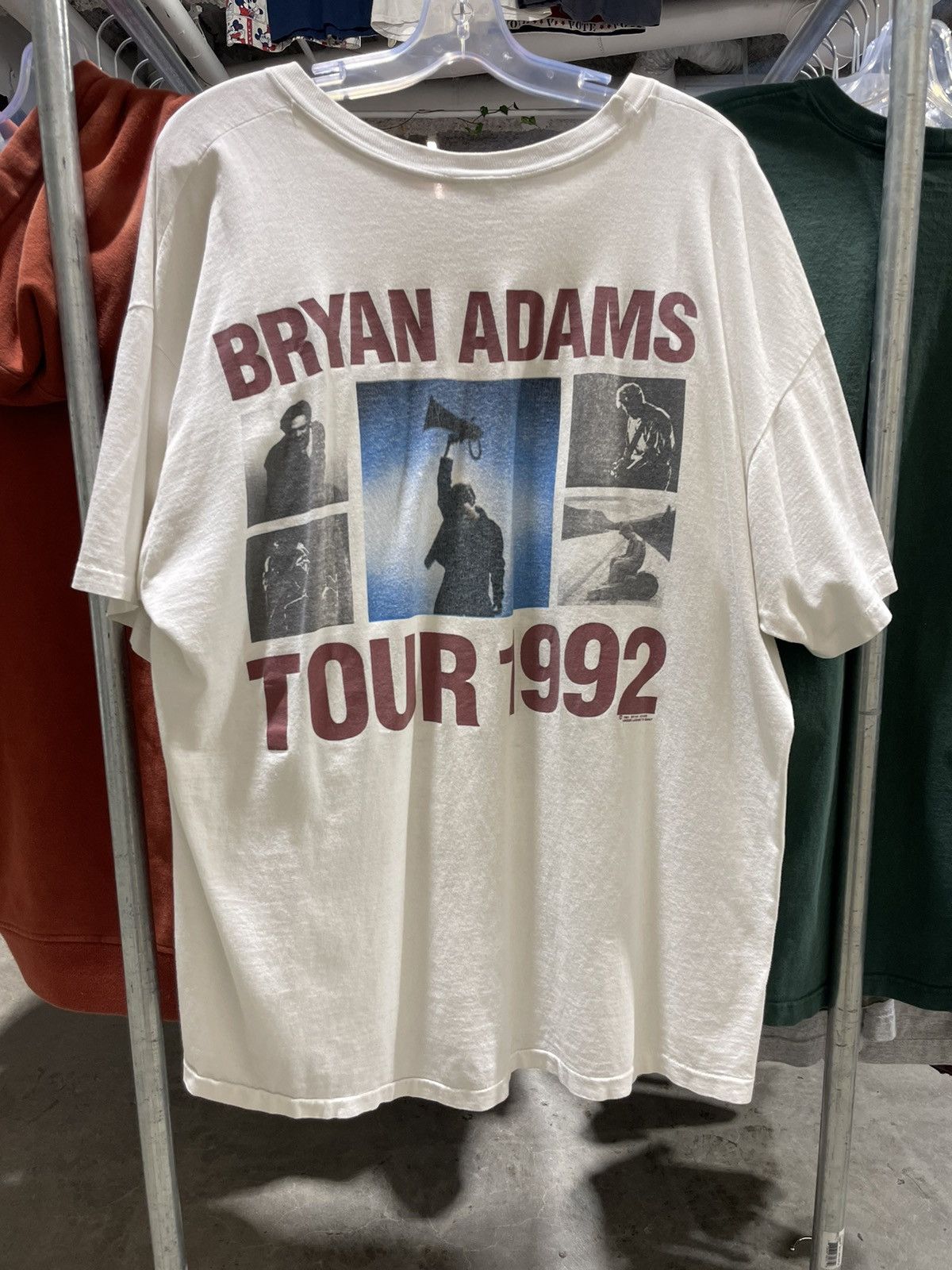 BRYAN ADAMS WAKING UP THE WORLD TOUR '92 Band T-shirt, Men's L /eaa450666