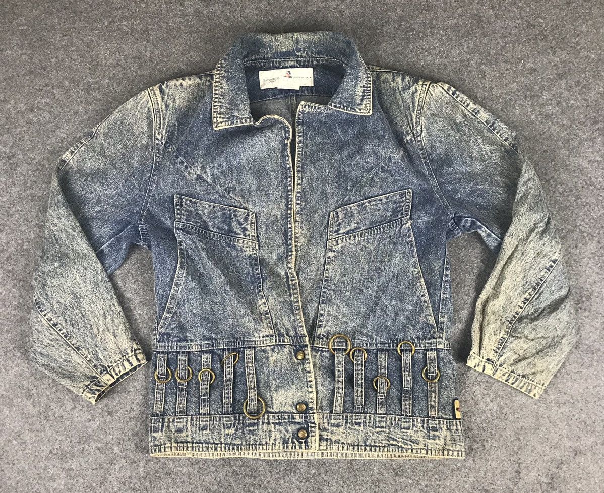 Vintage 🔥PorioBello Studio Italy Denim Jacket Rare Design🔥 Size US S / EU 44-46 / 1 - 1 Thumbnail