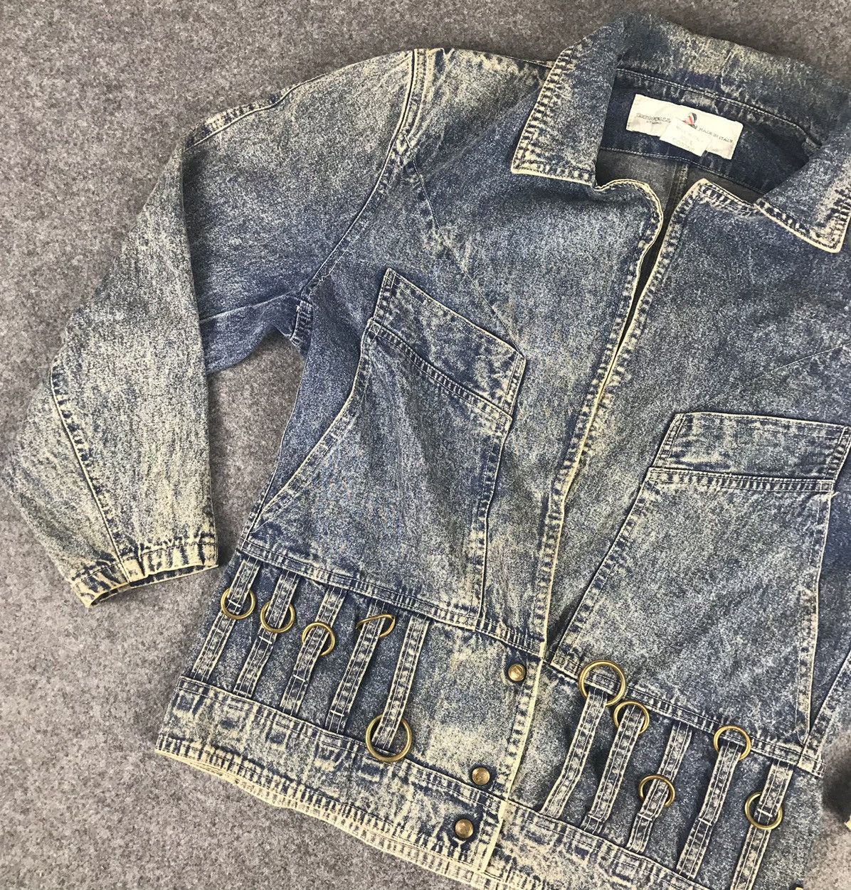 Vintage 🔥PorioBello Studio Italy Denim Jacket Rare Design🔥 Size US S / EU 44-46 / 1 - 8 Thumbnail