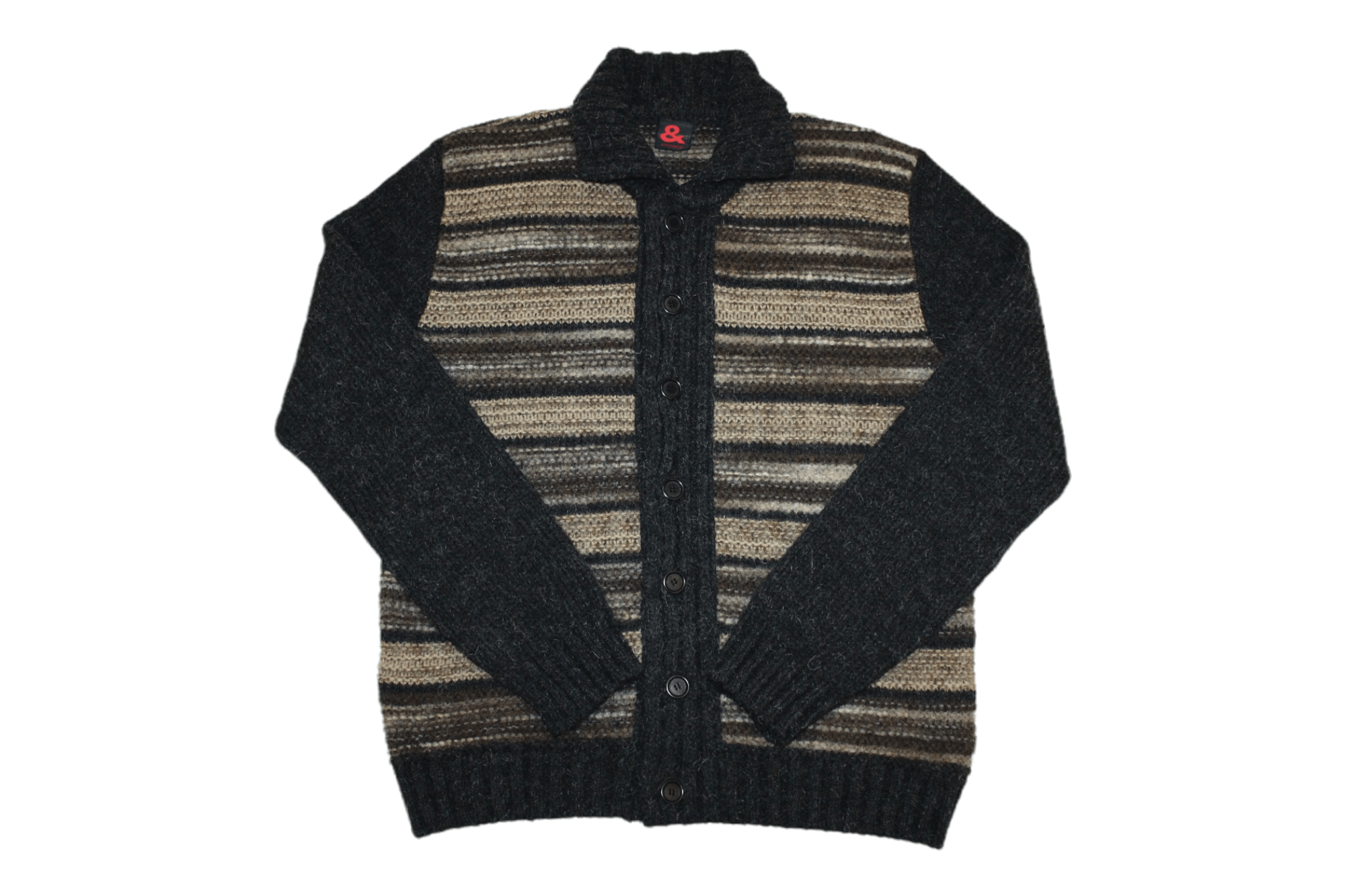 Dolce & Gabbana D&G Luxury Striped Cable Knit Buttons Up Blend Cardigan Size US XL / EU 56 / 4 - 1 Thumbnail
