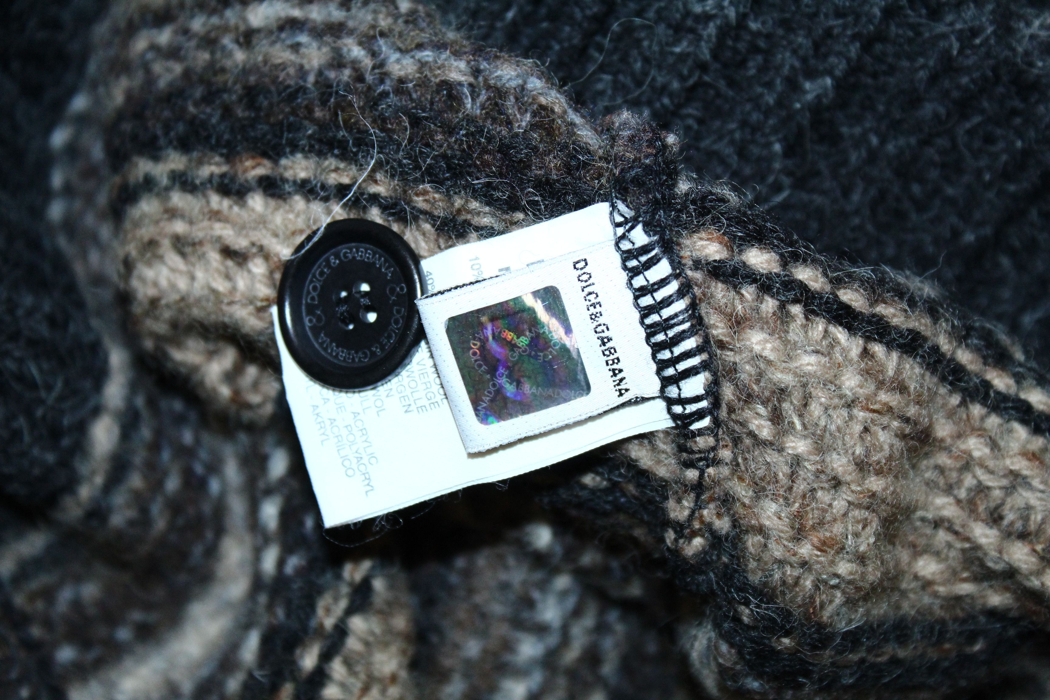 Dolce & Gabbana D&G Luxury Striped Cable Knit Buttons Up Blend Cardigan Size US XL / EU 56 / 4 - 6 Thumbnail