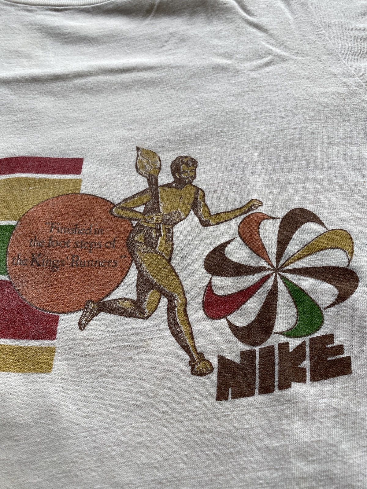 Nike × Vintage ULTRA RARE 1978 HONOLULU MARATHON PINWHEEL NIKE TEE Size US M / EU 48-50 / 2 - 3 Thumbnail