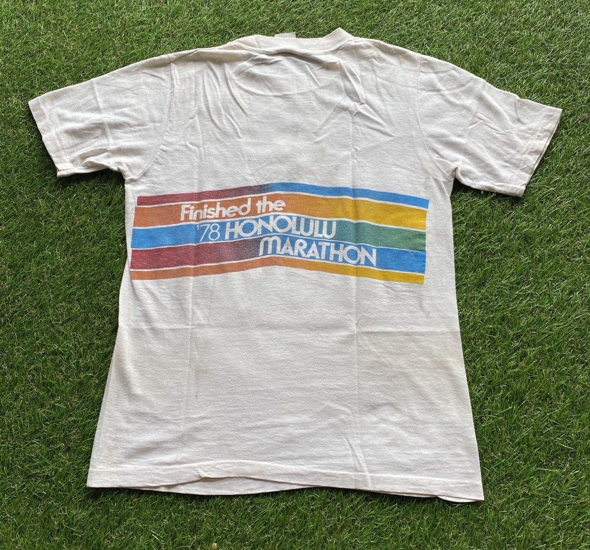 Nike × Vintage ULTRA RARE 1978 HONOLULU MARATHON PINWHEEL NIKE TEE Size US M / EU 48-50 / 2 - 4 Thumbnail