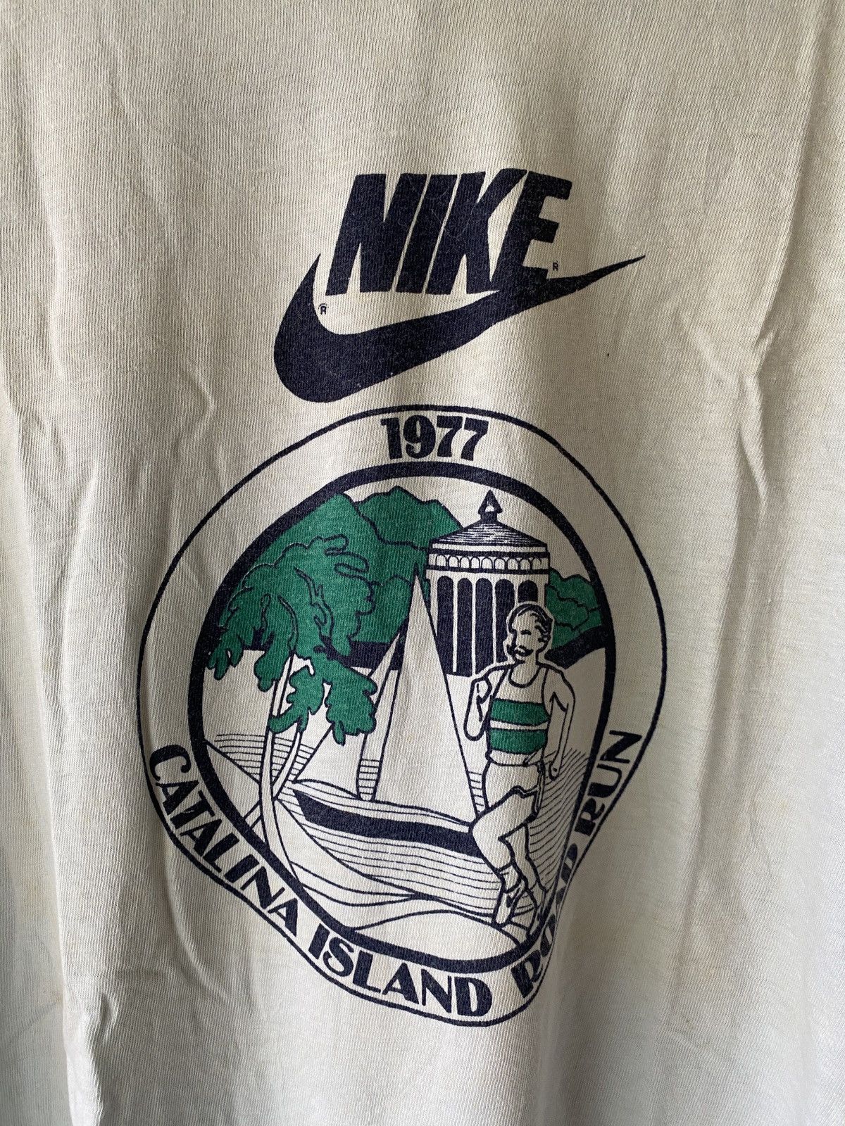 Nike × Vintage VINTAGE 1977 NIKE CATALINA ISLAND RUN TEE Size US M / EU 48-50 / 2 - 2 Thumbnail