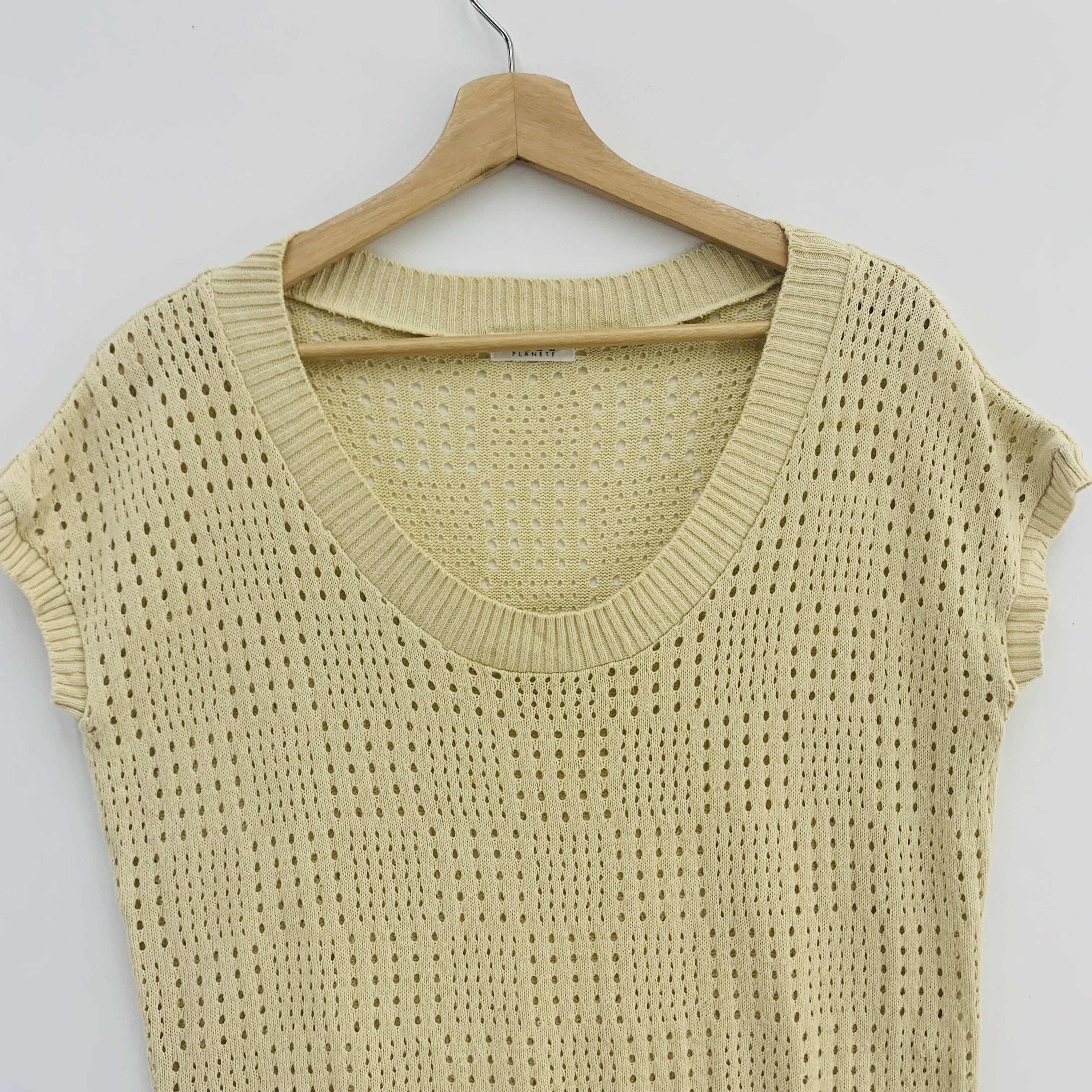 Japanese Brand × Vintage Elle Planet Wool Blend Distressed Shirt Knitwear Size S / US 4 / IT 40 - 2 Thumbnail