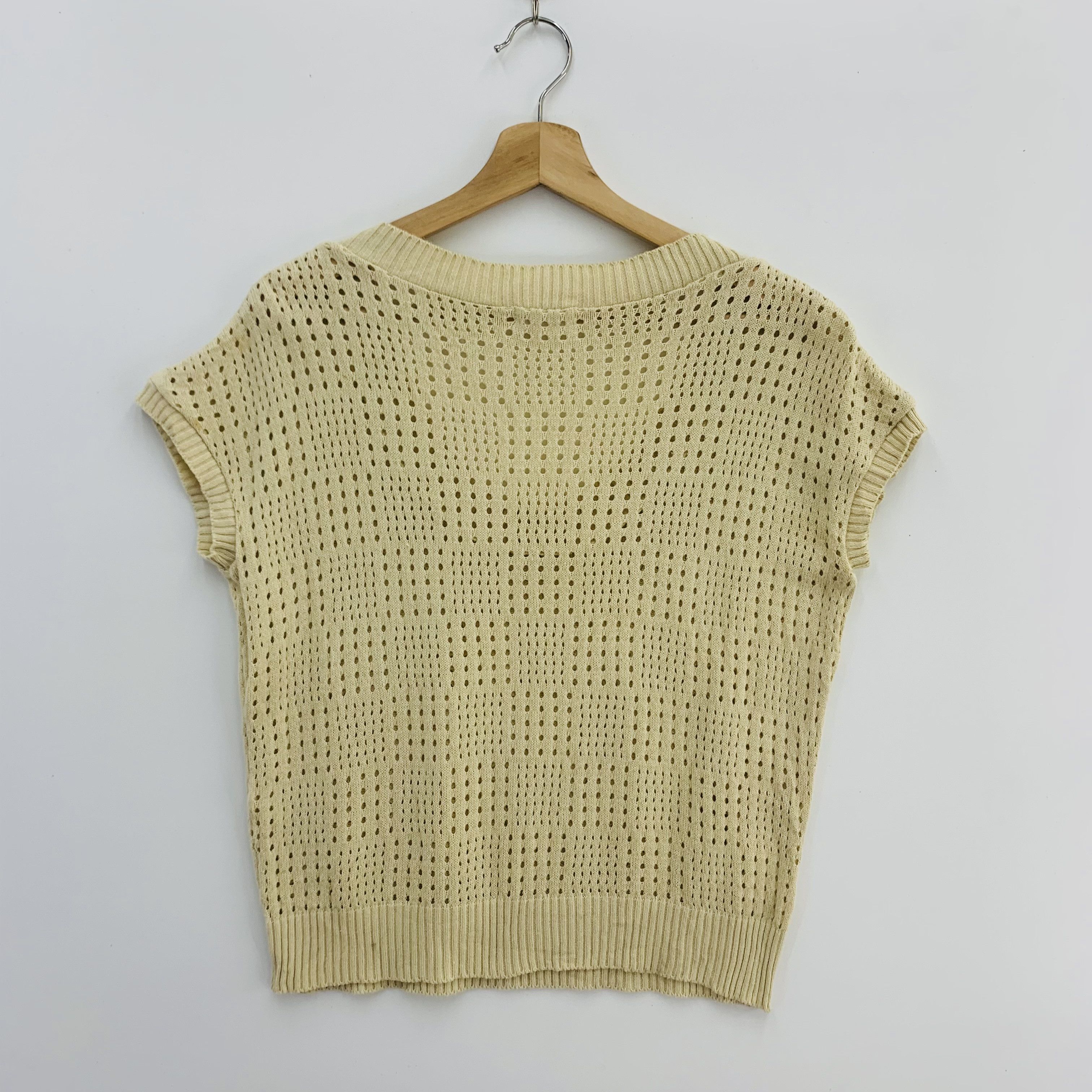 Japanese Brand × Vintage Elle Planet Wool Blend Distressed Shirt Knitwear Size S / US 4 / IT 40 - 5 Thumbnail
