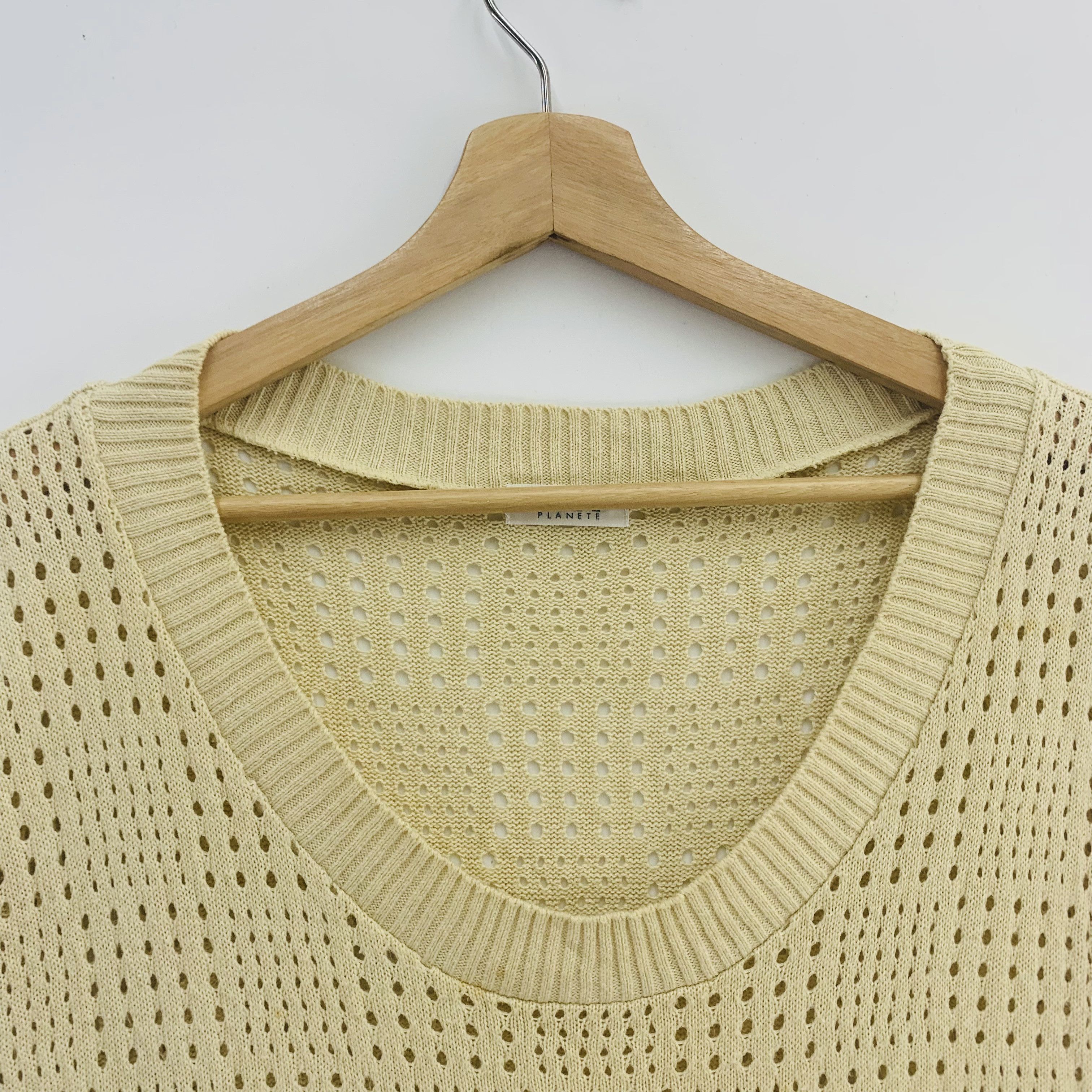 Japanese Brand × Vintage Elle Planet Wool Blend Distressed Shirt Knitwear Size S / US 4 / IT 40 - 3 Thumbnail