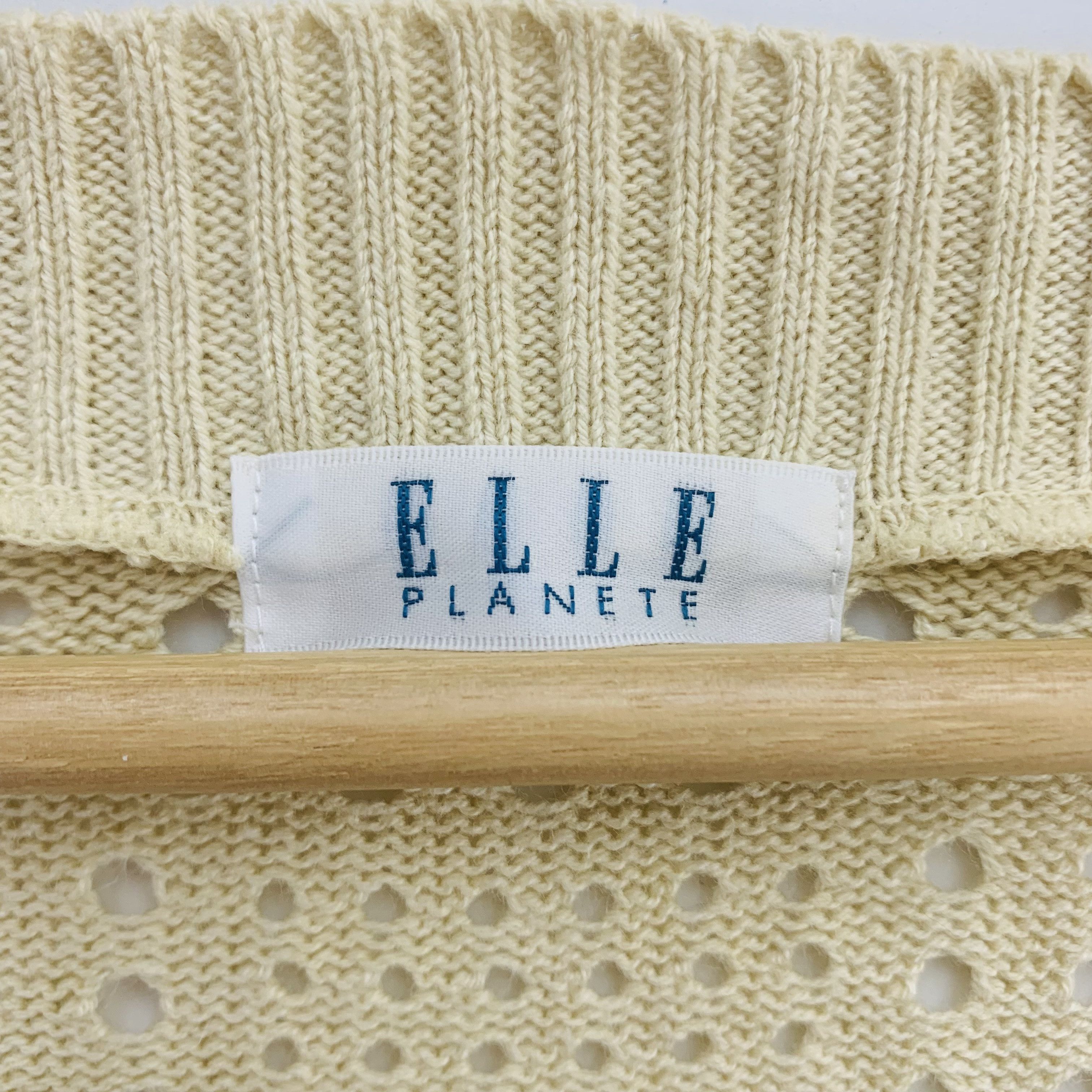 Japanese Brand × Vintage Elle Planet Wool Blend Distressed Shirt Knitwear Size S / US 4 / IT 40 - 4 Thumbnail