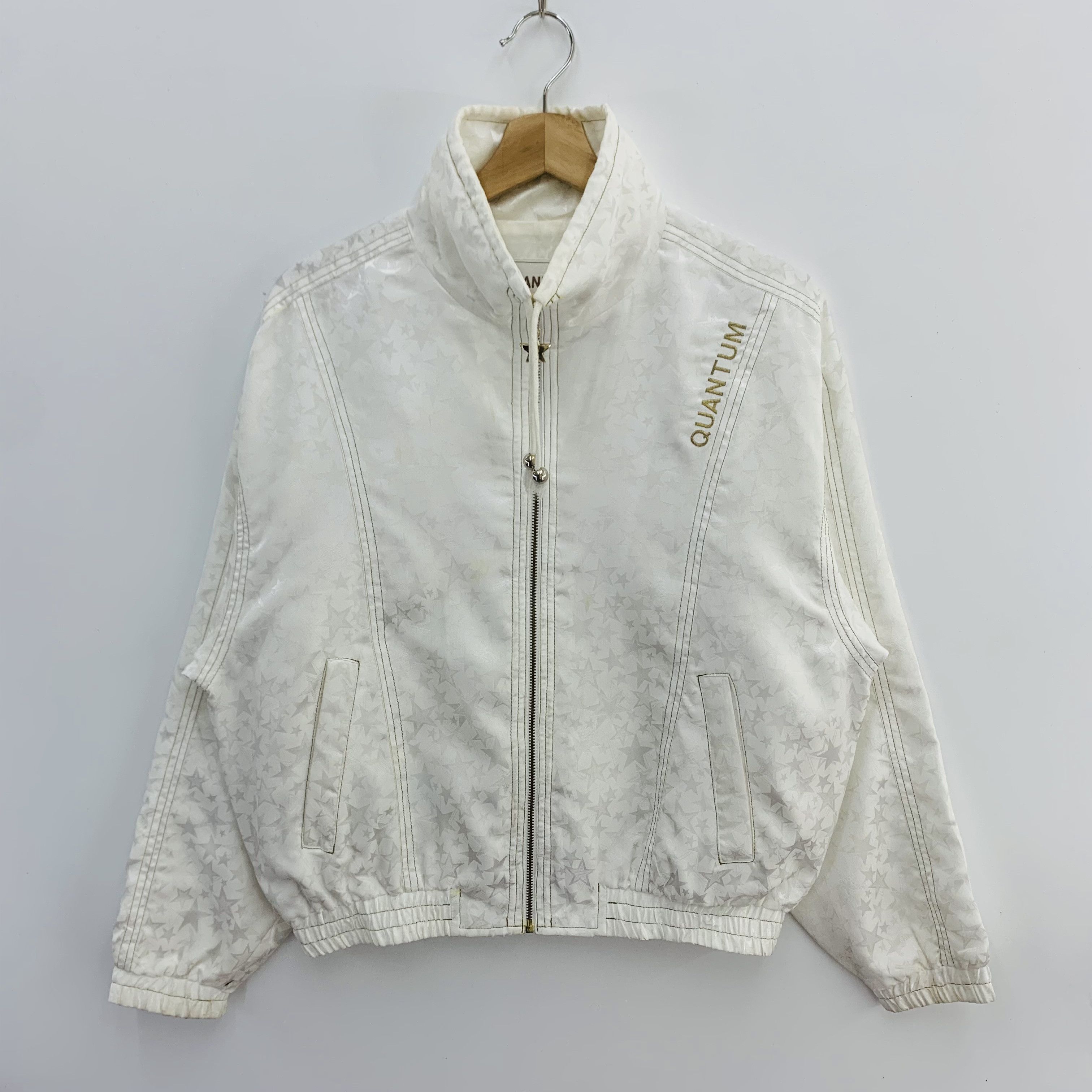 Japanese Brand Quantum Windbreaker Jacket Star Full Print Size M / US 6-8 / IT 42-44 - 1 Thumbnail