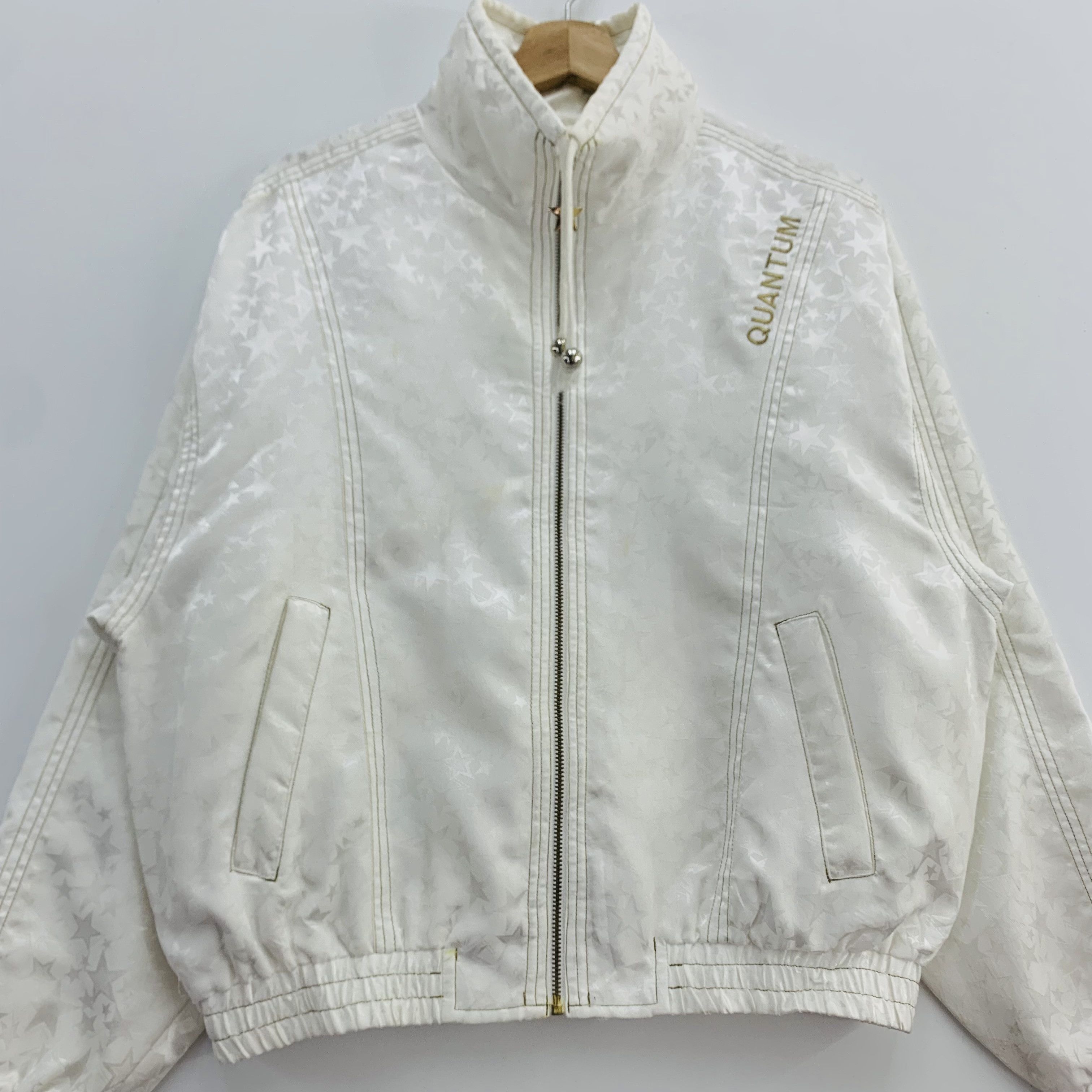 Japanese Brand Quantum Windbreaker Jacket Star Full Print Size M / US 6-8 / IT 42-44 - 3 Thumbnail