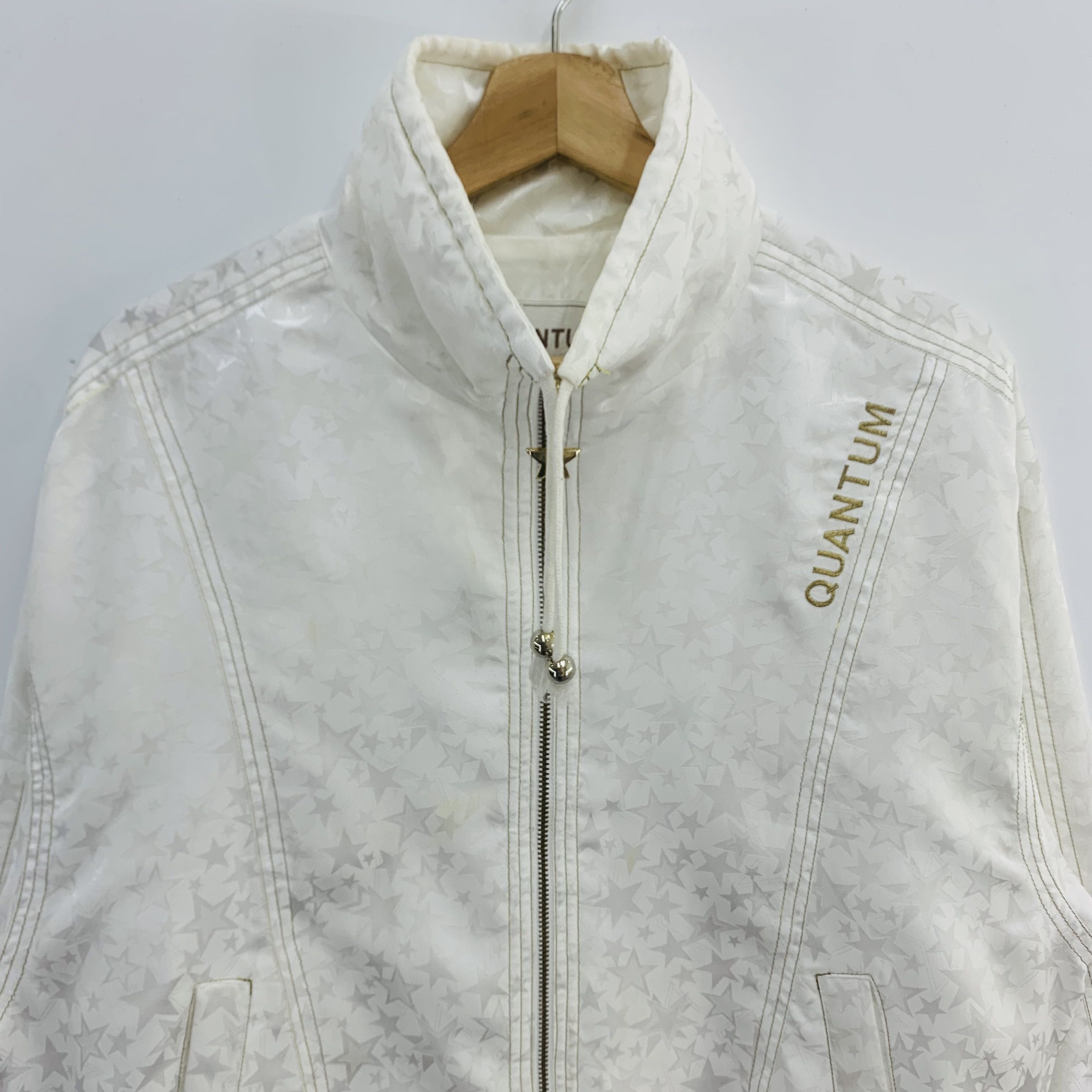 Japanese Brand Quantum Windbreaker Jacket Star Full Print Size M / US 6-8 / IT 42-44 - 2 Thumbnail