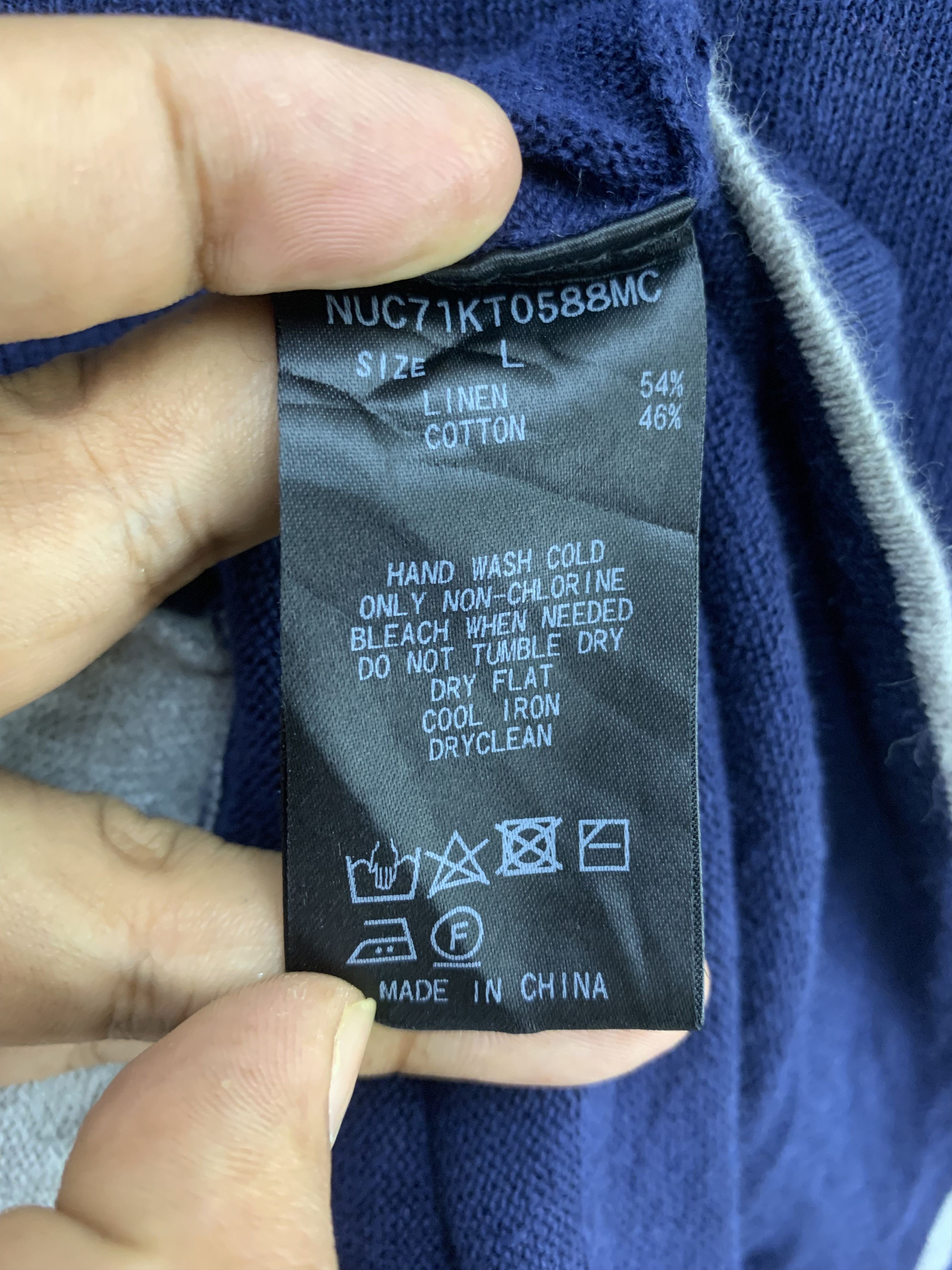 Japanese Brand Nano Universe Blue Knit Cardigan Size L / US 10 / IT 46 - 6 Thumbnail