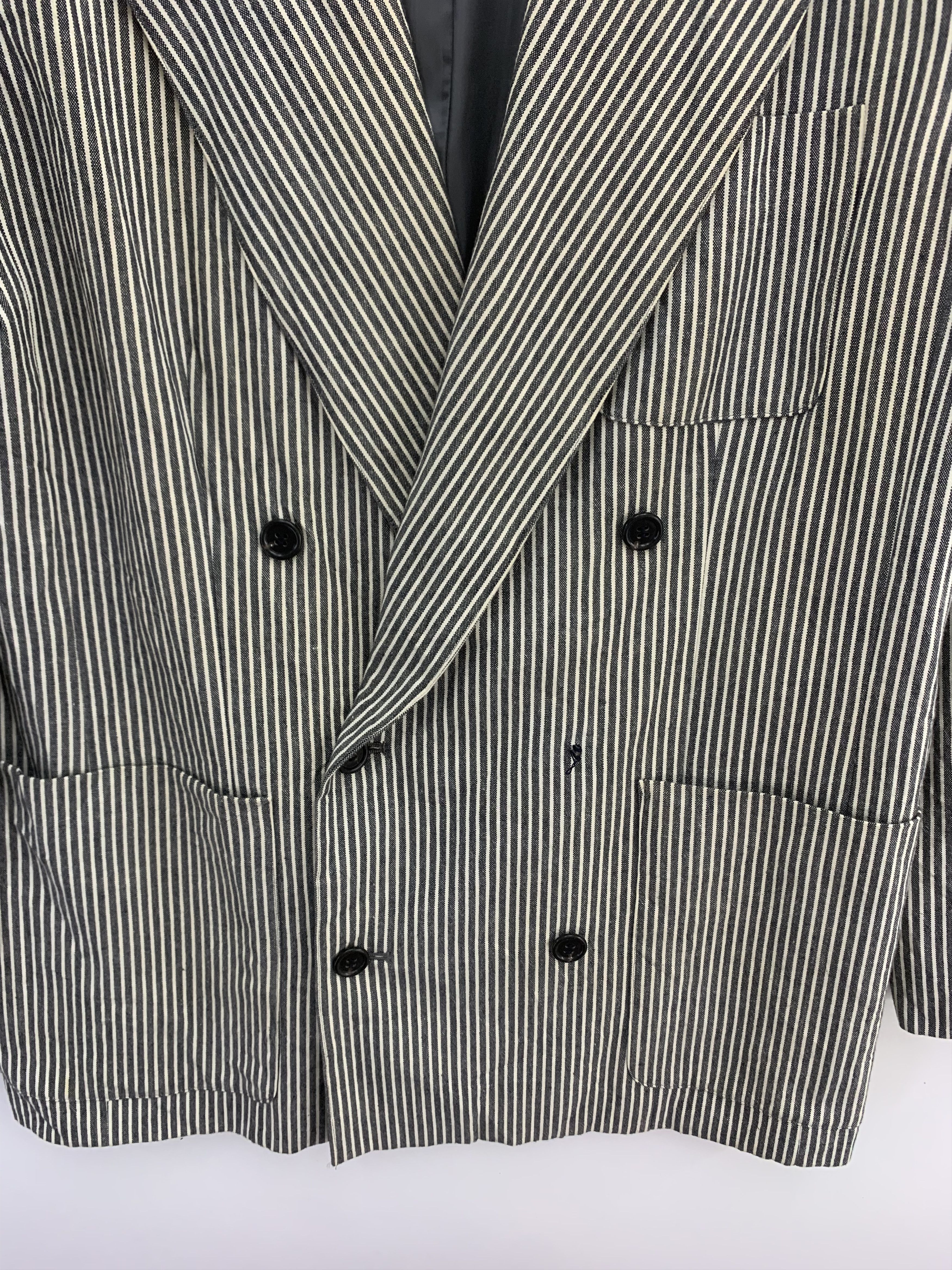 Calvin Klein × Vintage Calvin Klein Blazer, Calvin Klein Sport Jacket Striped Size US L / EU 52-54 / 3 - 2 Thumbnail