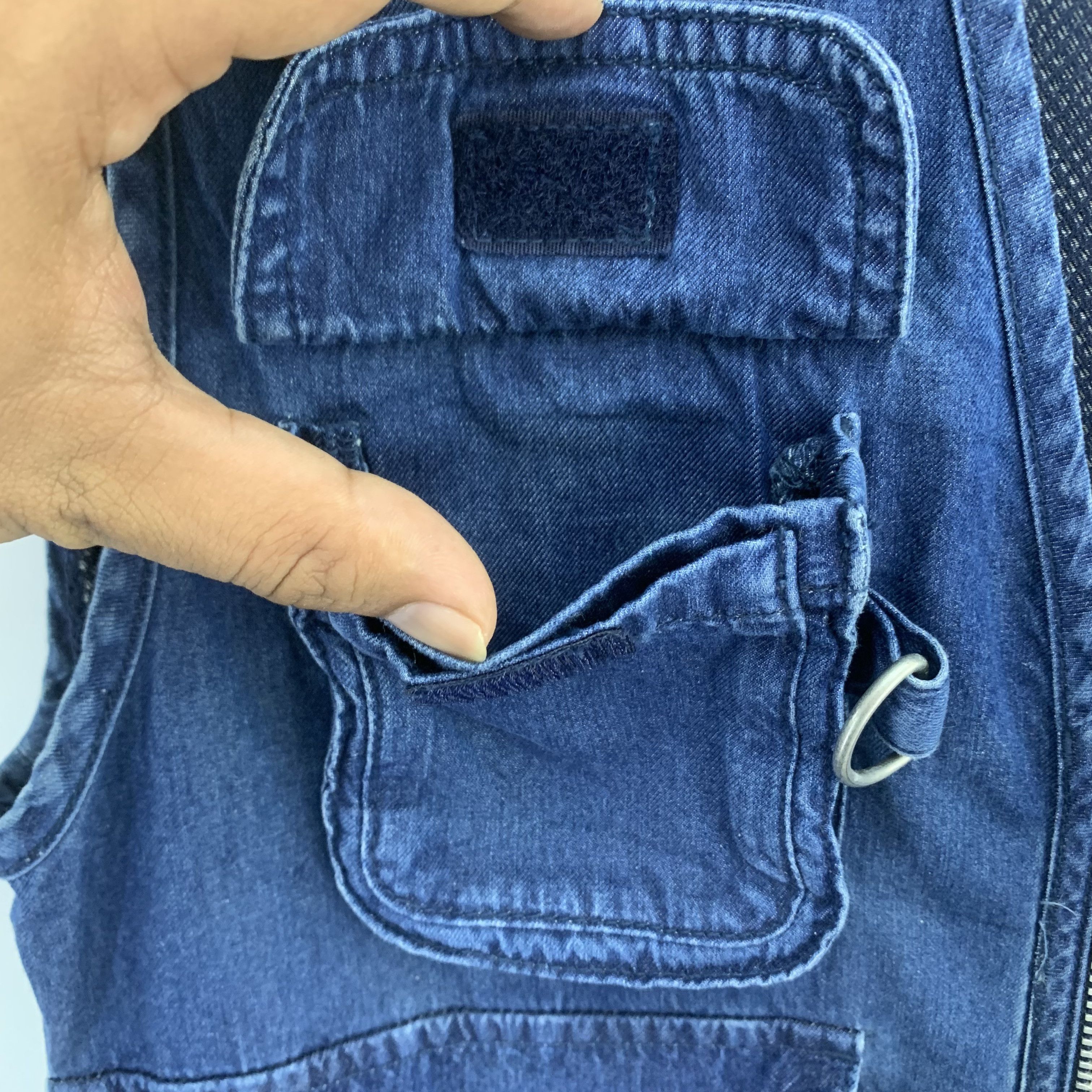 Japanese Brand × Vintage Basic Land Denim Vest, Tactical Vest Size US M / EU 48-50 / 2 - 6 Thumbnail