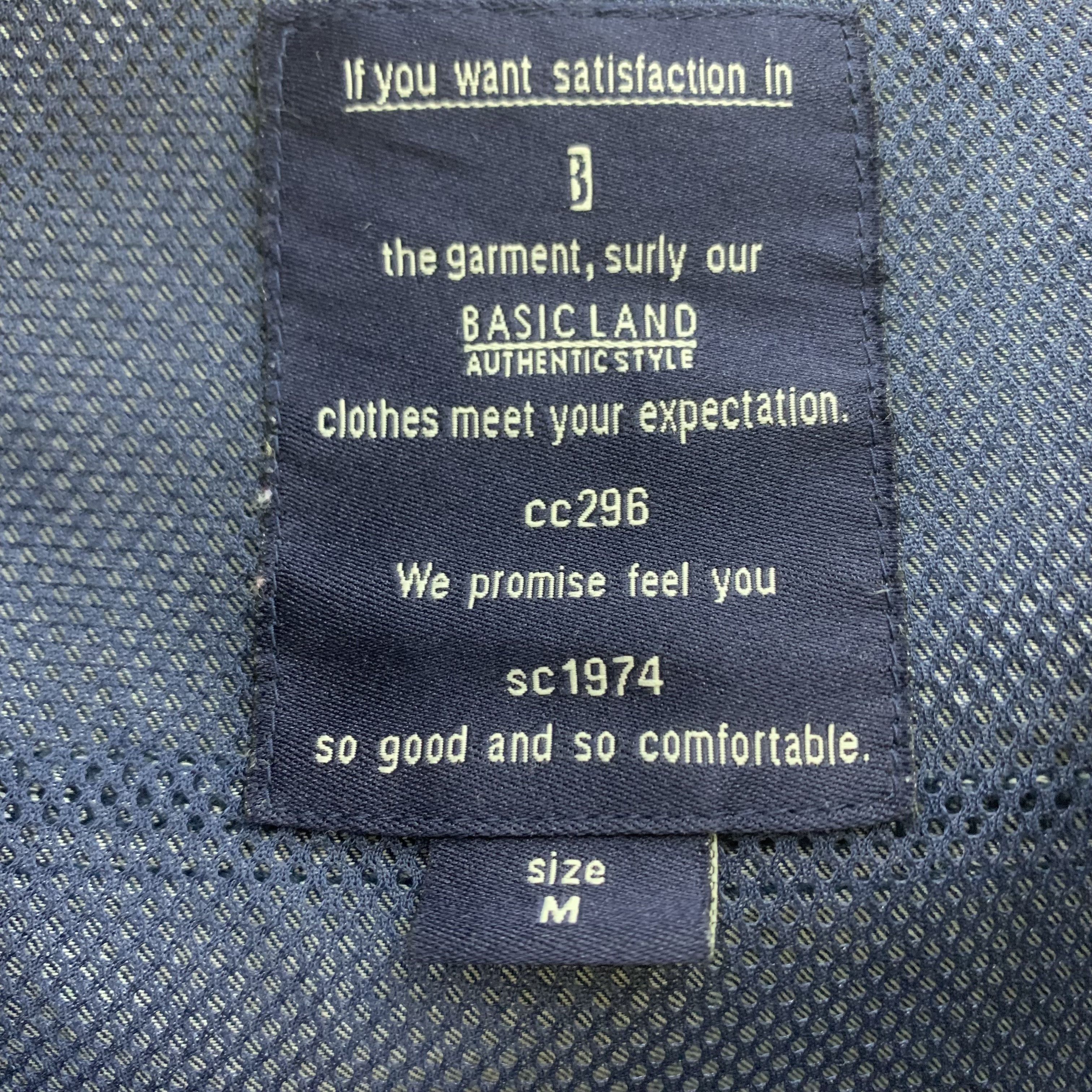 Japanese Brand × Vintage Basic Land Denim Vest, Tactical Vest Size US M / EU 48-50 / 2 - 9 Thumbnail