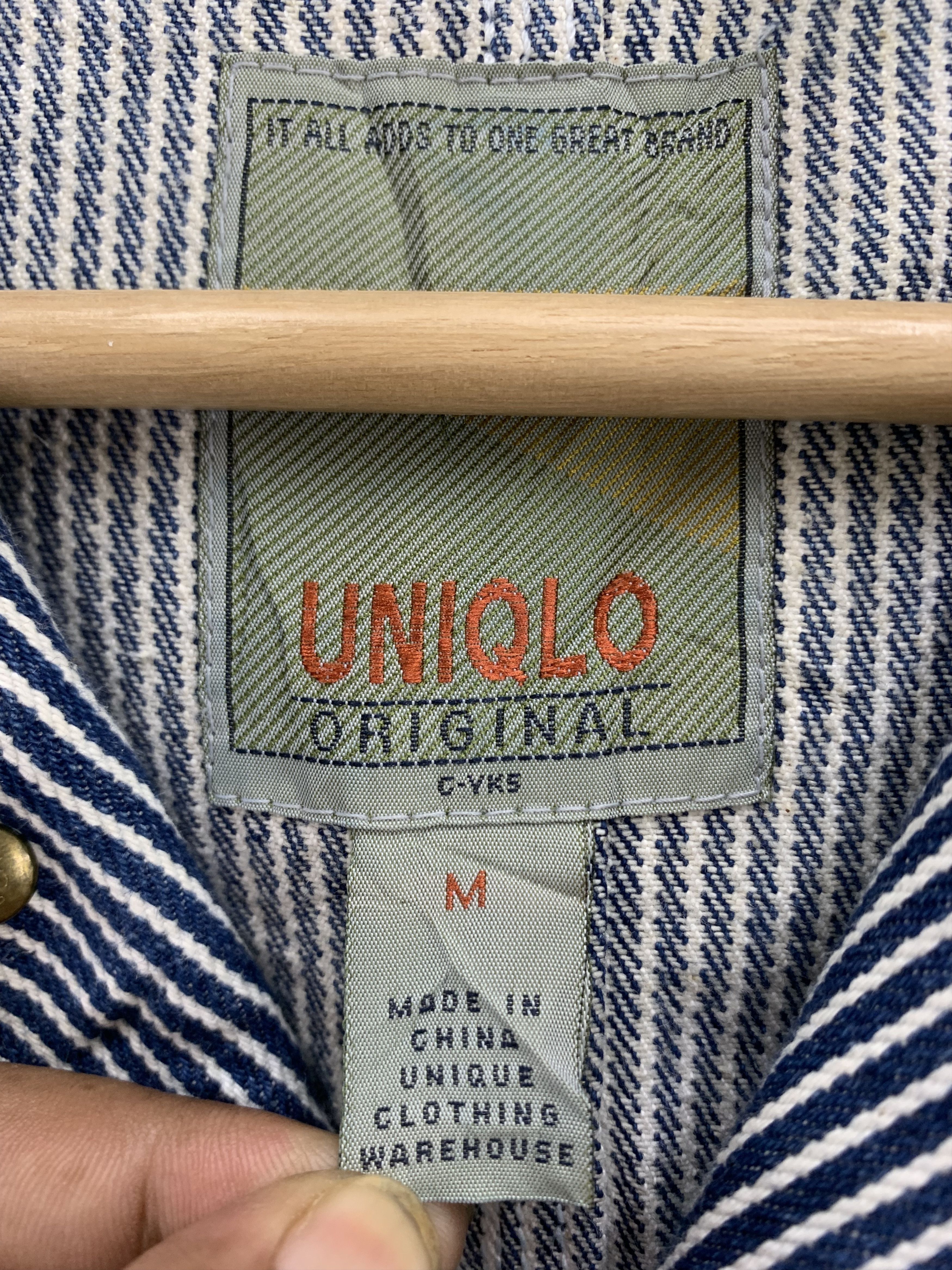 Japanese Brand × Uniqlo Uniqlo Stripe Pattern Jacket Oversized Size US M / EU 48-50 / 2 - 8 Thumbnail