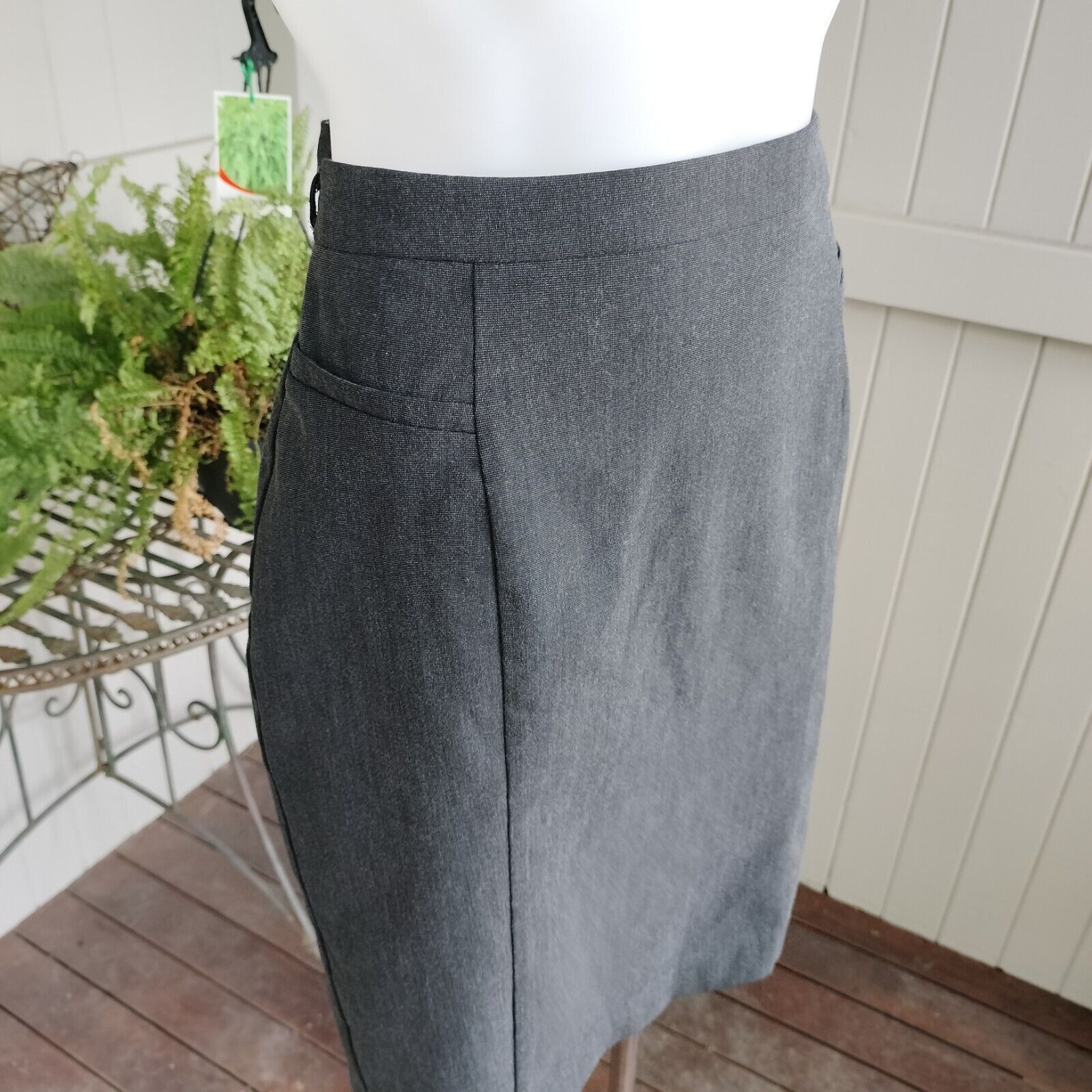 Designer Portmans Skirt Pencil High Waist Corporate Work Capsule Size 28" / US 6 / IT 42 - 4 Thumbnail