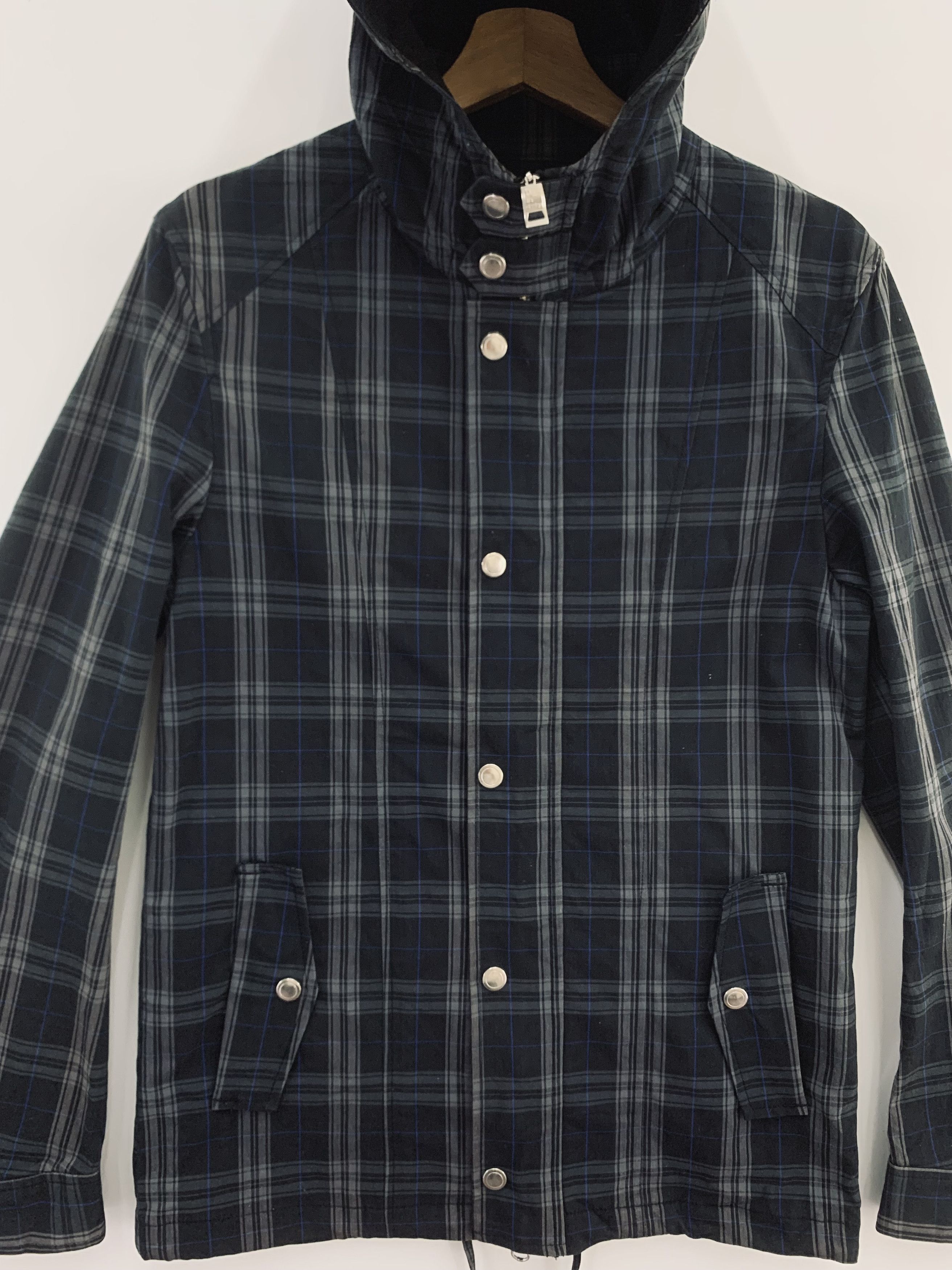 Japanese Brand Semantic Design Jacket Hooded Tartan Pattern Size US M / EU 48-50 / 2 - 3 Thumbnail