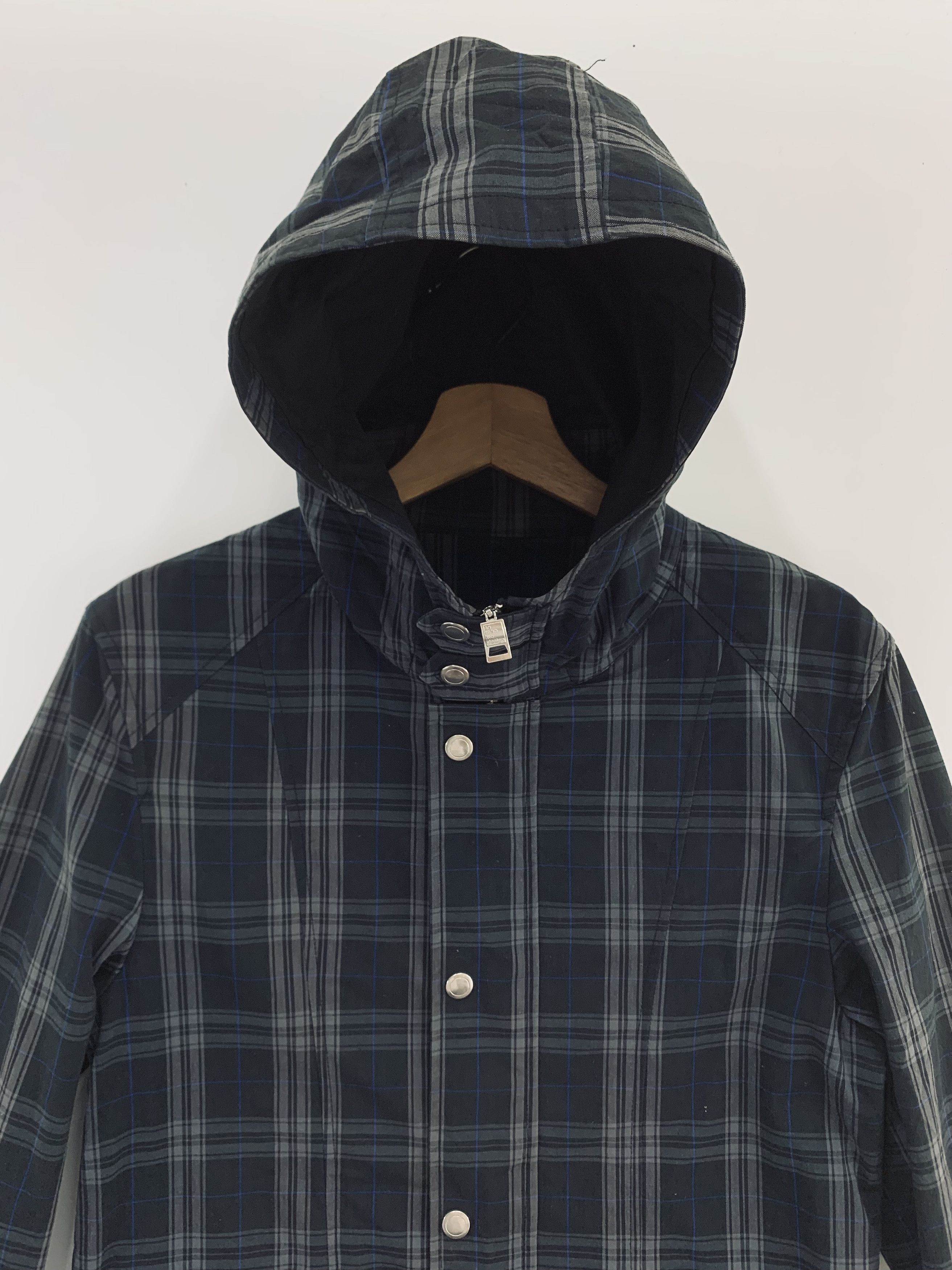 Japanese Brand Semantic Design Jacket Hooded Tartan Pattern Size US M / EU 48-50 / 2 - 2 Thumbnail