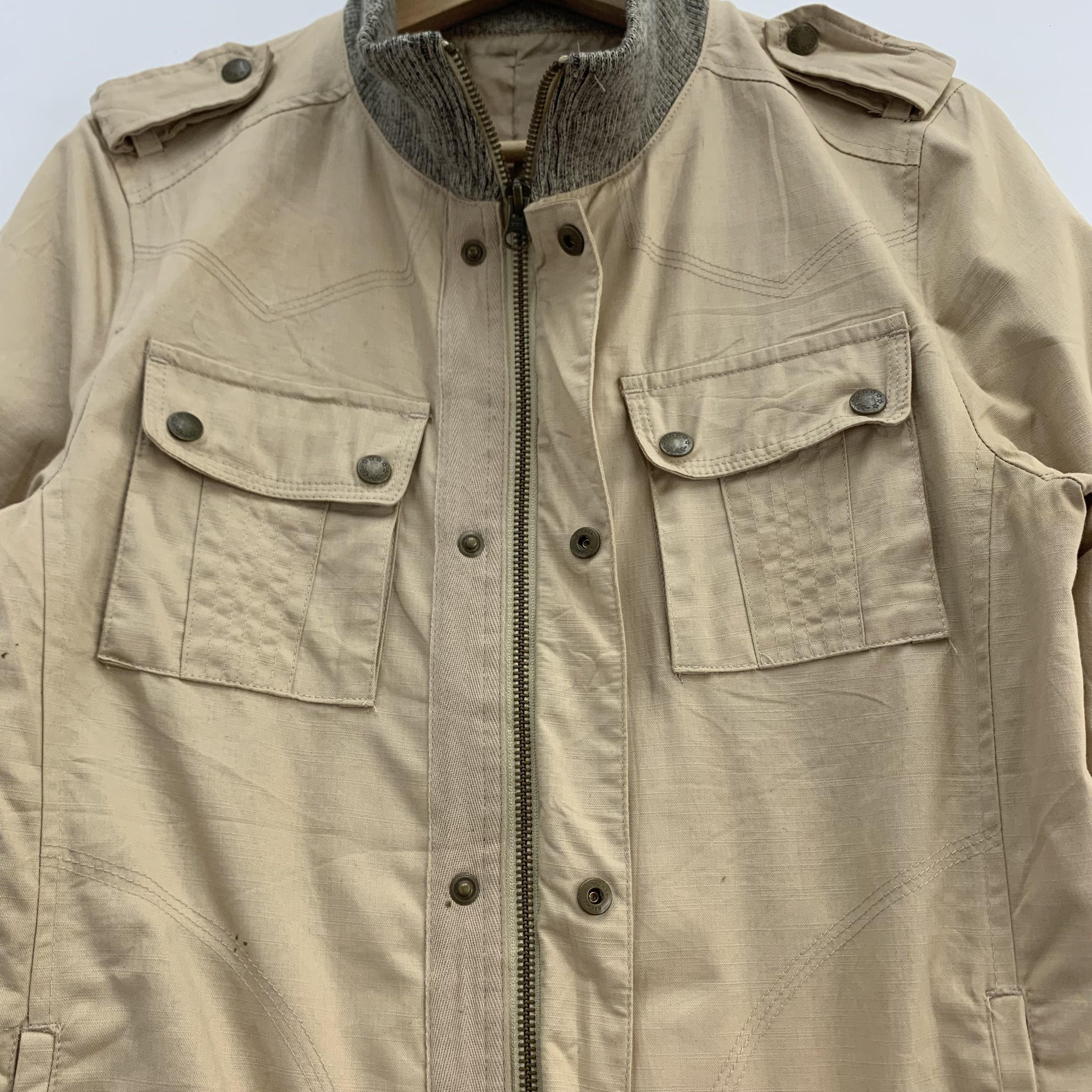 Japanese Brand Klein Plus Homme Jacket Khaki Colour Multipocket Size S / US 4 / IT 40 - 9 Thumbnail
