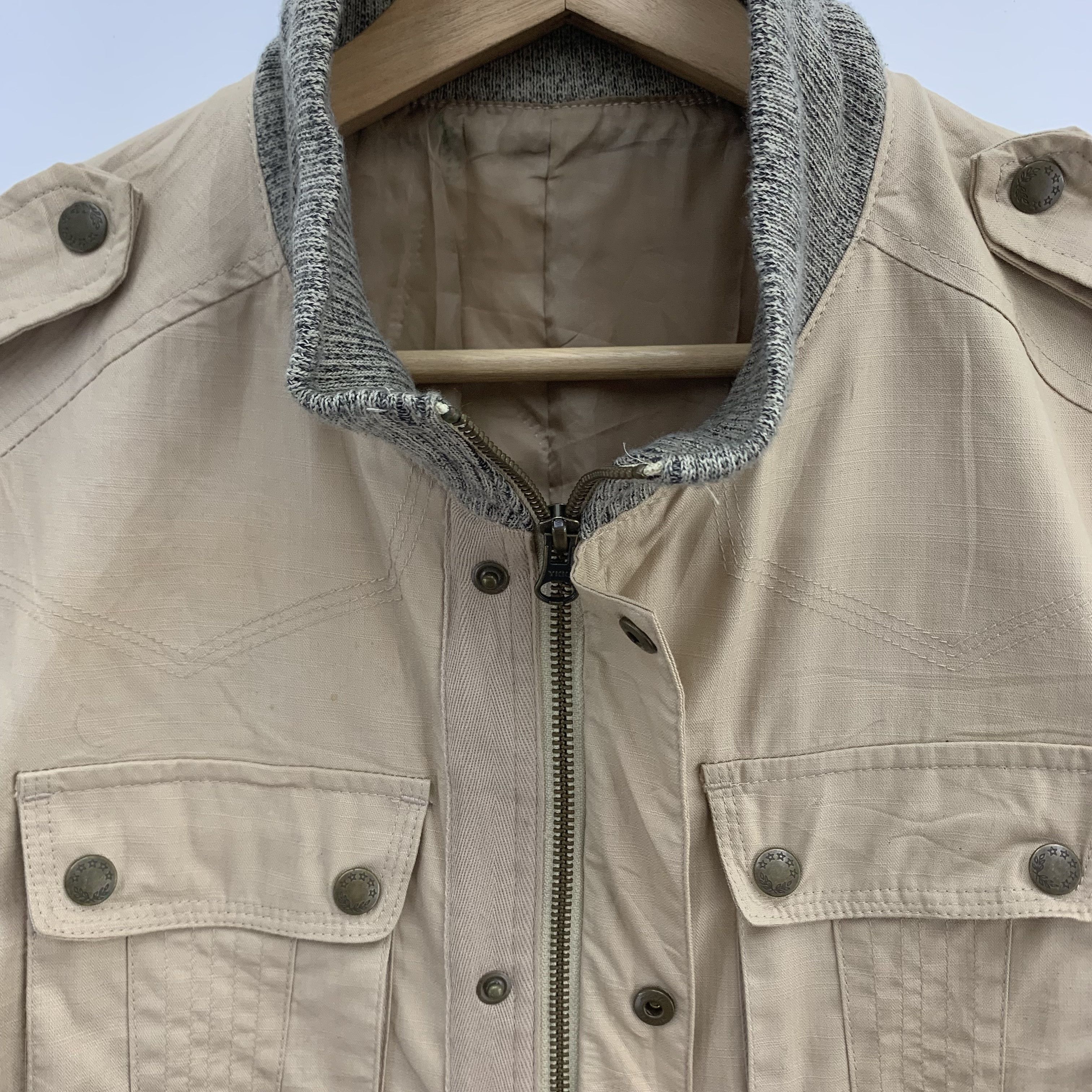 Japanese Brand Klein Plus Homme Jacket Khaki Colour Multipocket Size S / US 4 / IT 40 - 10 Thumbnail