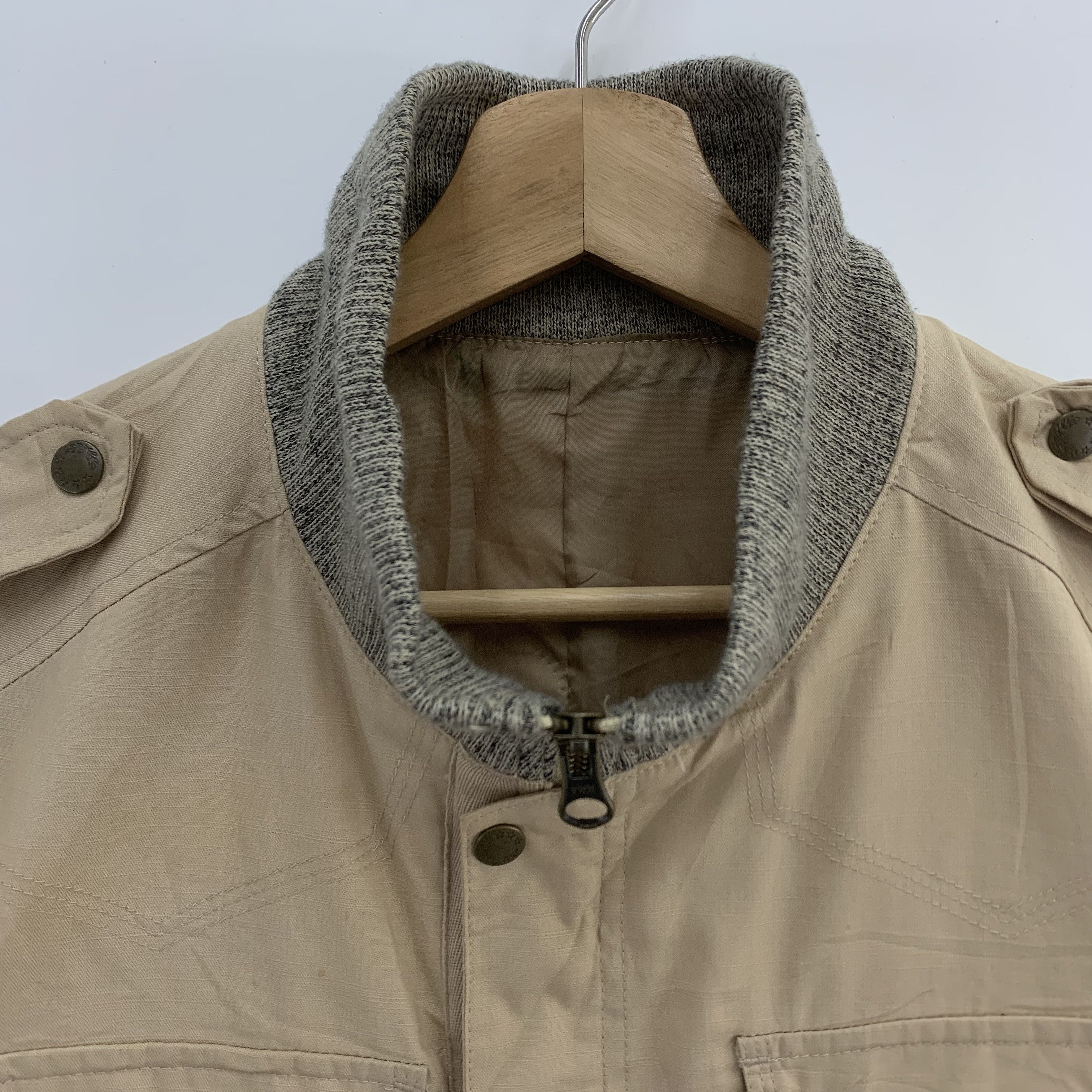 Japanese Brand Klein Plus Homme Jacket Khaki Colour Multipocket Size S / US 4 / IT 40 - 3 Thumbnail