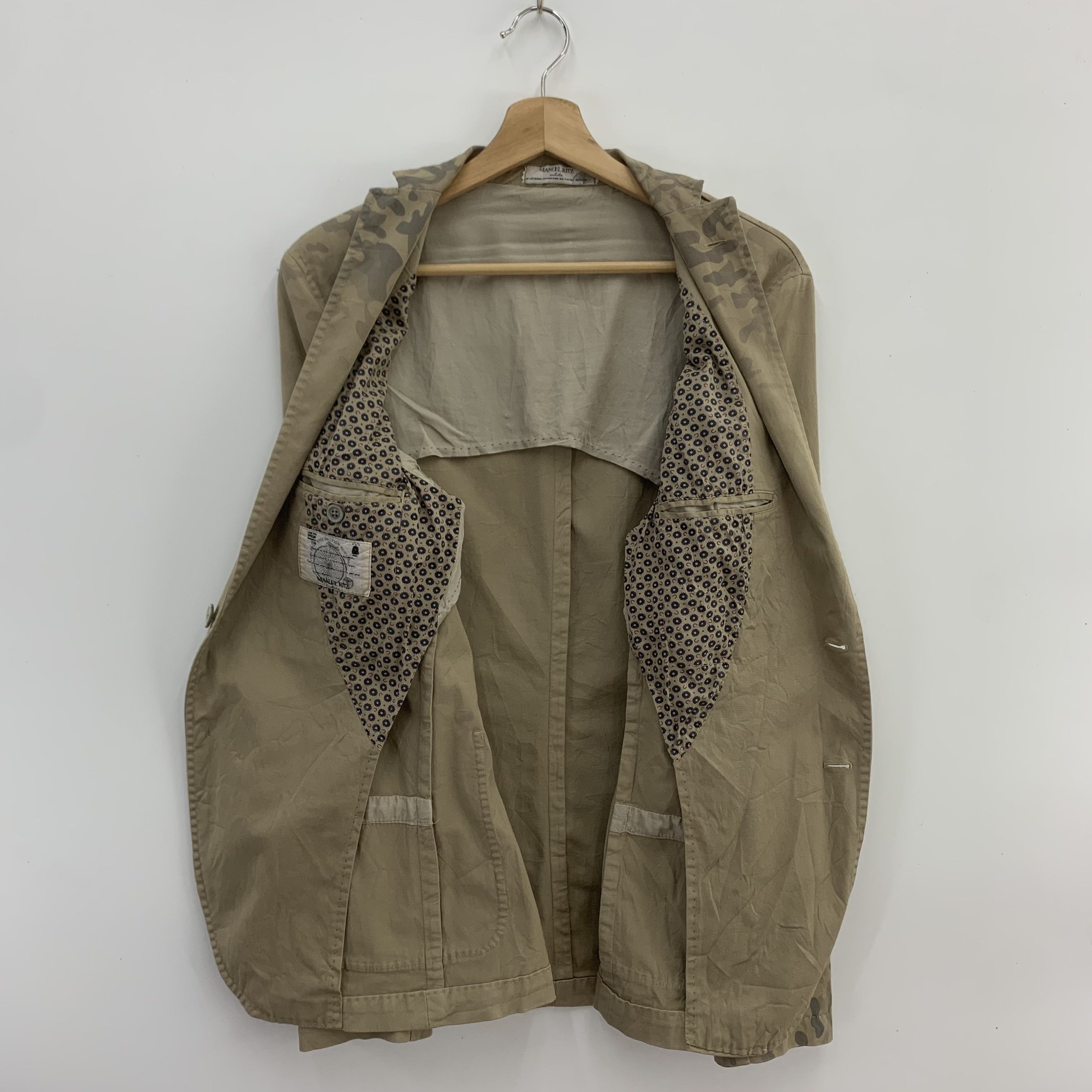 Designer × Vintage Manuel Ritz Blazer Half Camo Pattern, Two Tone Camo Blazer Size US M / EU 48-50 / 2 - 5 Thumbnail