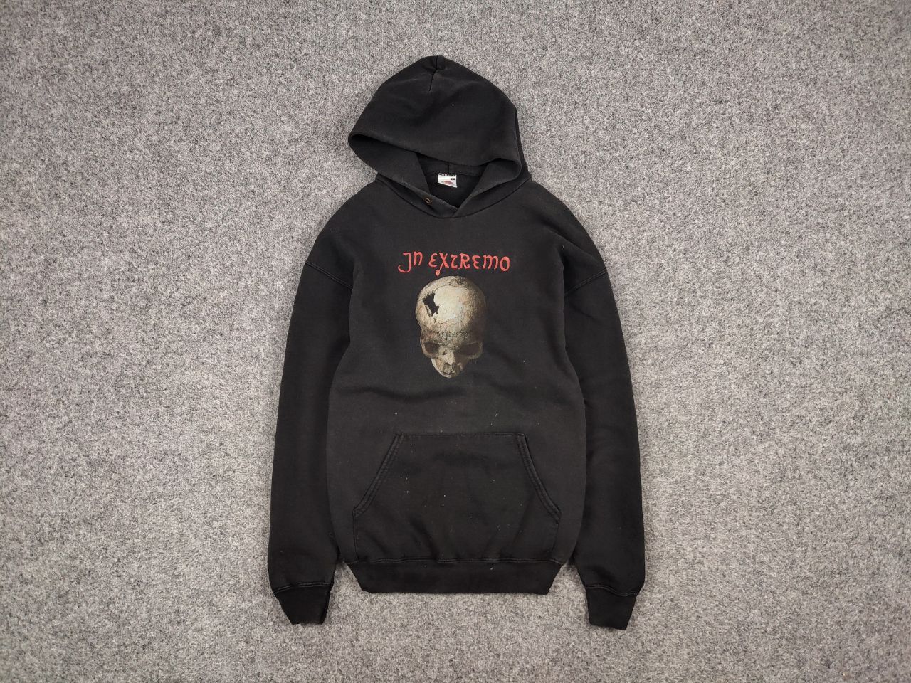 Band Tees Vintage 90's In Extremo Black Faded Logo Hoodie Rock Band Size US M / EU 48-50 / 2 - 1 Thumbnail