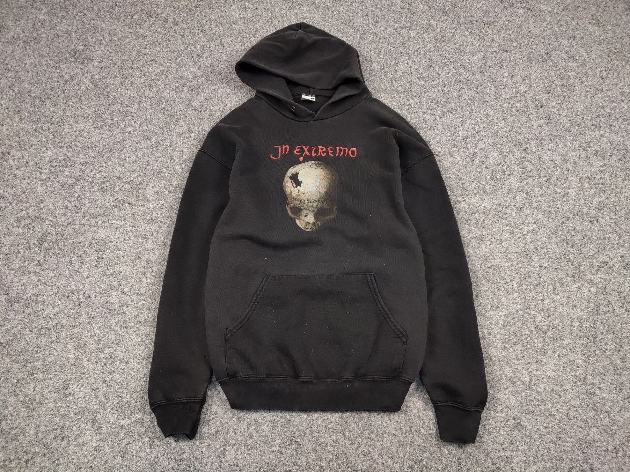 Band Tees Vintage 90's In Extremo Black Faded Logo Hoodie Rock Band Size US M / EU 48-50 / 2 - 2 Thumbnail