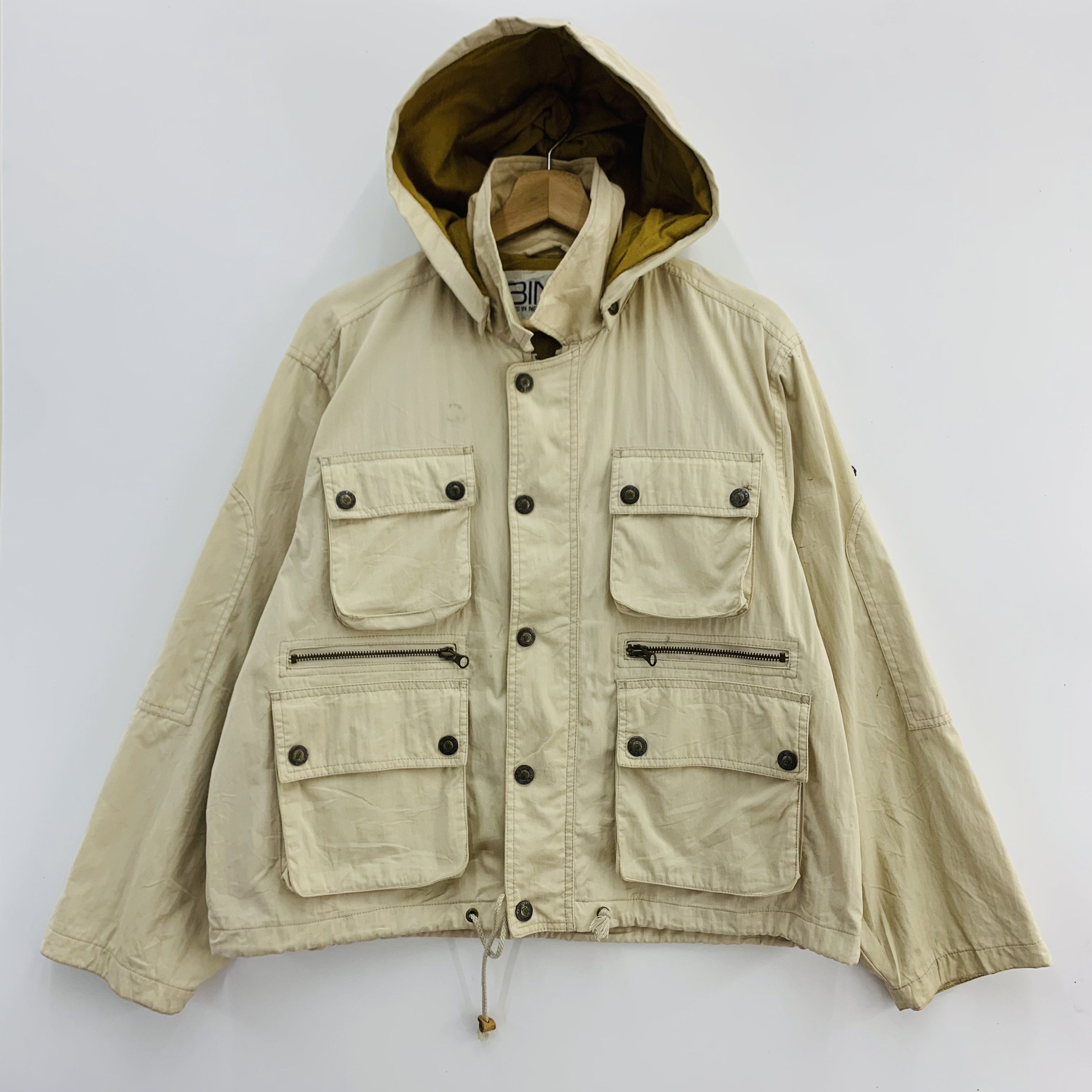 Japanese Brand BIN'S Jacket, Multi Pocket Jacket, Tactical Jacket Hooded Size US M / EU 48-50 / 2 - 1 Thumbnail