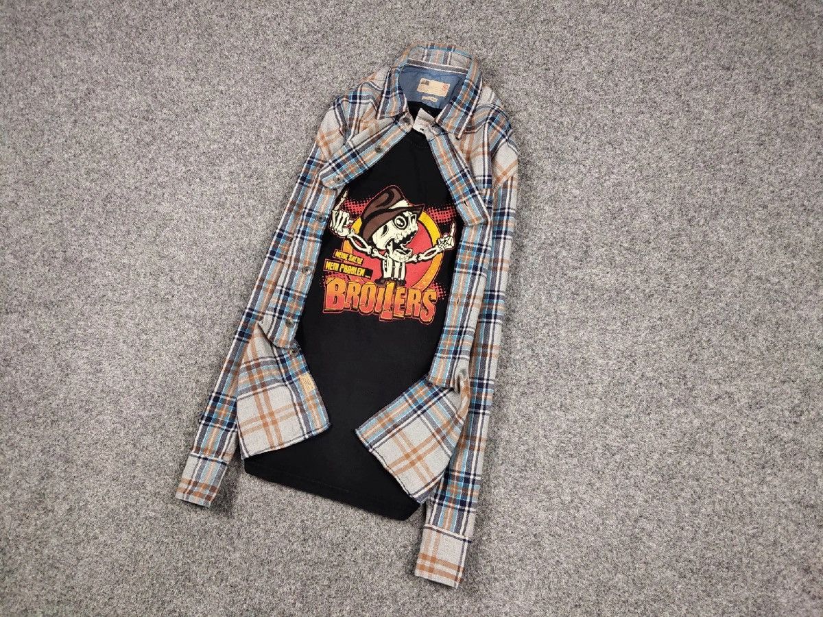 Flannel Vintage Flannel Shirt Travis Scott Style Hype Size US L / EU 52-54 / 3 - 3 Thumbnail