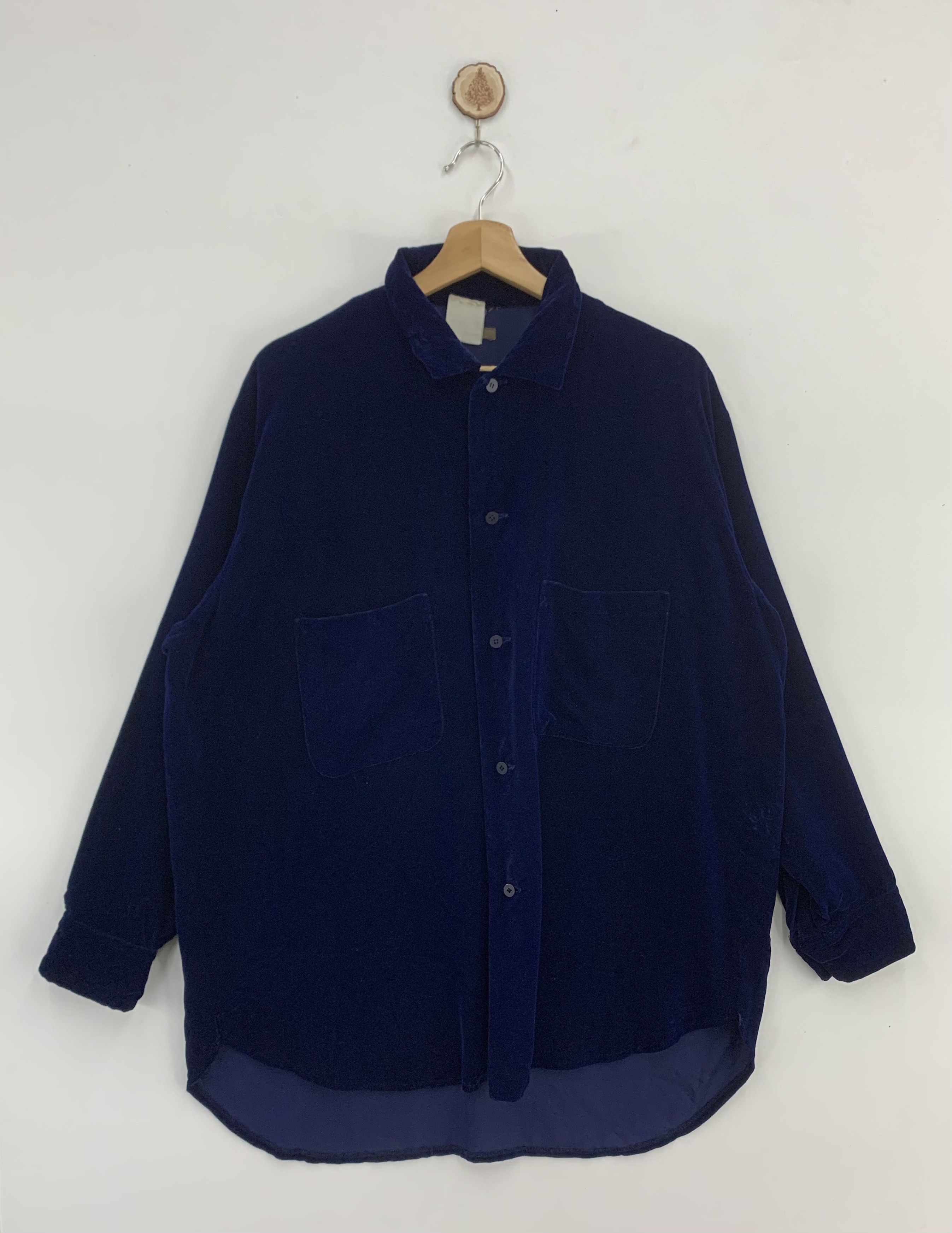 Japanese Brand × Y's × Yohji Yamamoto Yohji Yamamoto Y's Long Sleeve Velvet Shirts Size XL / US 12-14 / IT 48-50 - 1 Thumbnail