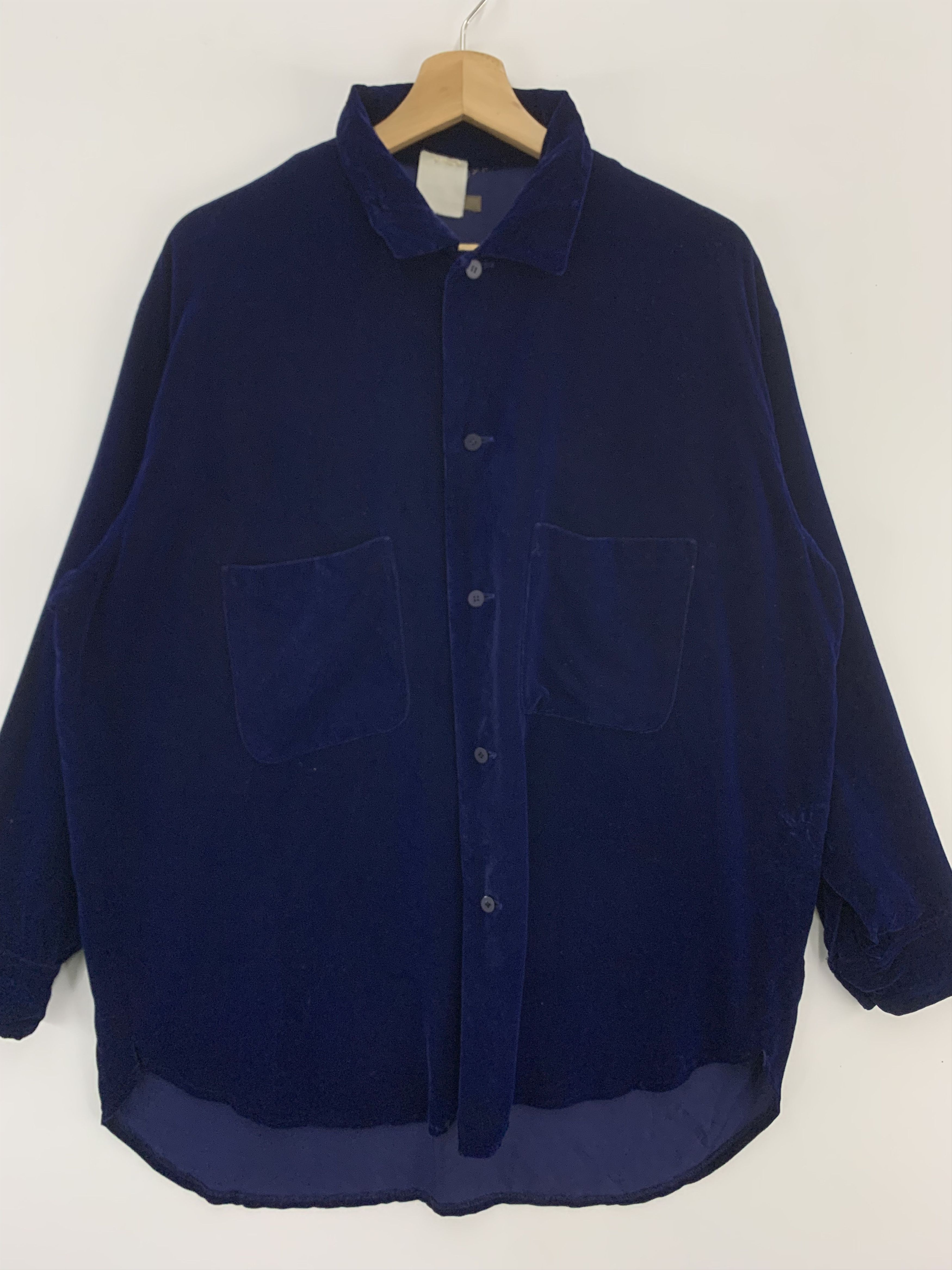 Japanese Brand × Y's × Yohji Yamamoto Yohji Yamamoto Y's Long Sleeve Velvet Shirts Size XL / US 12-14 / IT 48-50 - 3 Thumbnail