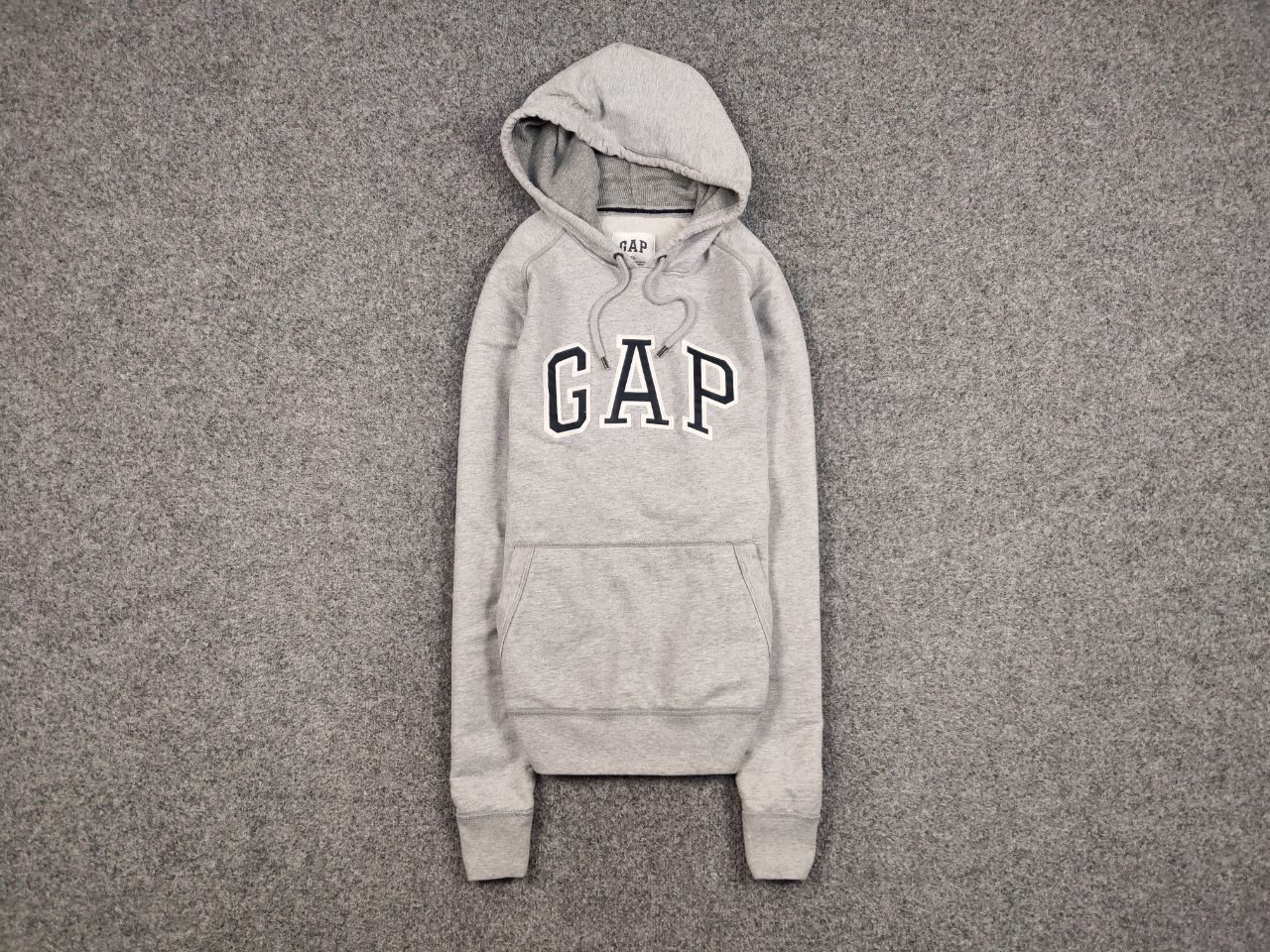 Gap Vintage Gap Blank Boxy Grey Hoodie Big Embroidered Logo Size US XL / EU 56 / 4 - 1 Thumbnail