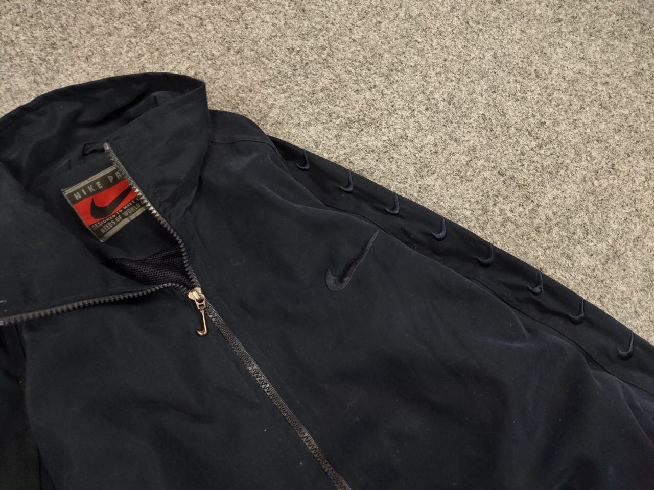 Nike Vintage 90's Nike Premier Dark Blue Logo Light Trek Jacket Size US L / EU 52-54 / 3 - 12 Thumbnail