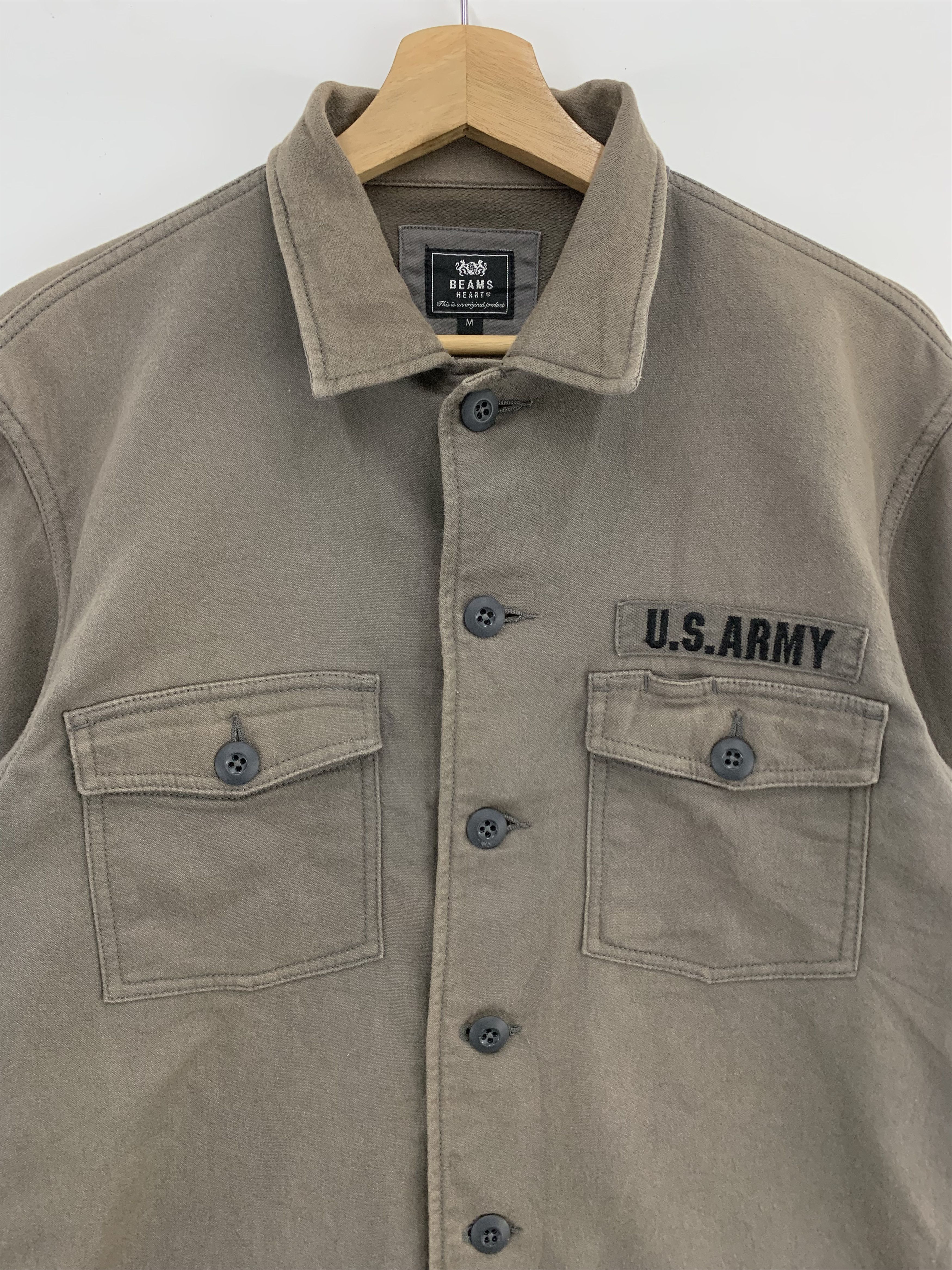 Beams Plus × Japanese Brand Beams Heart US Army Shirt Long Sleeve Button Up Size US M / EU 48-50 / 2 - 2 Thumbnail