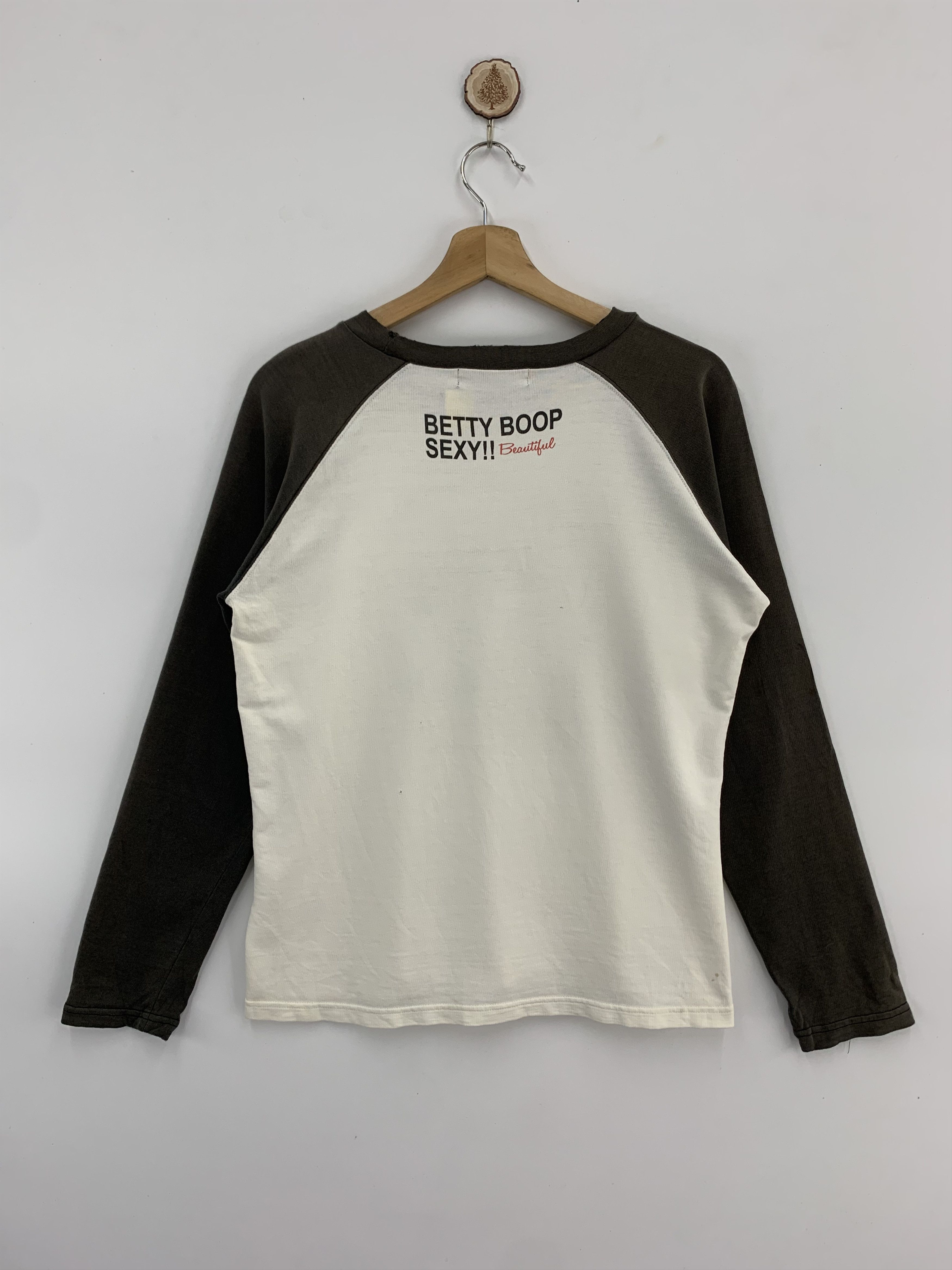 Vintage Betty Boop Long Sleeve T-Shirts Size L / US 10 / IT 46 - 2 Thumbnail