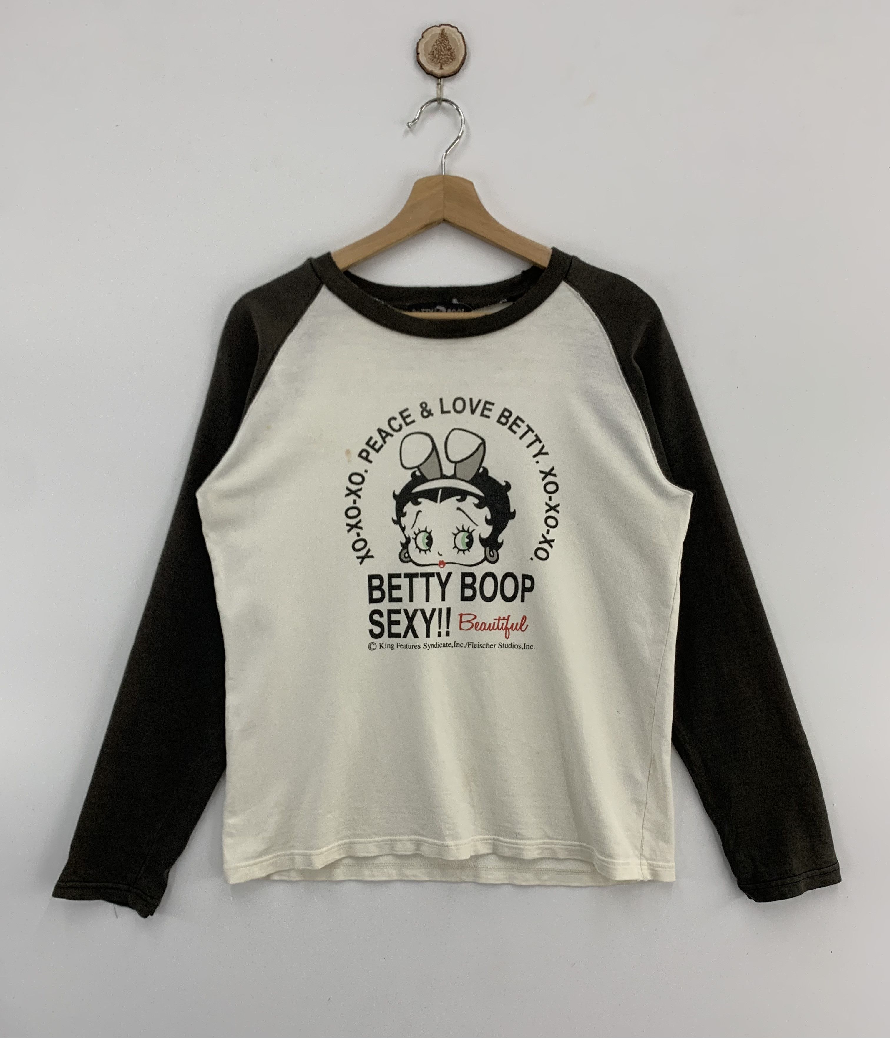 Vintage Betty Boop Long Sleeve T-Shirts Size L / US 10 / IT 46 - 1 Thumbnail