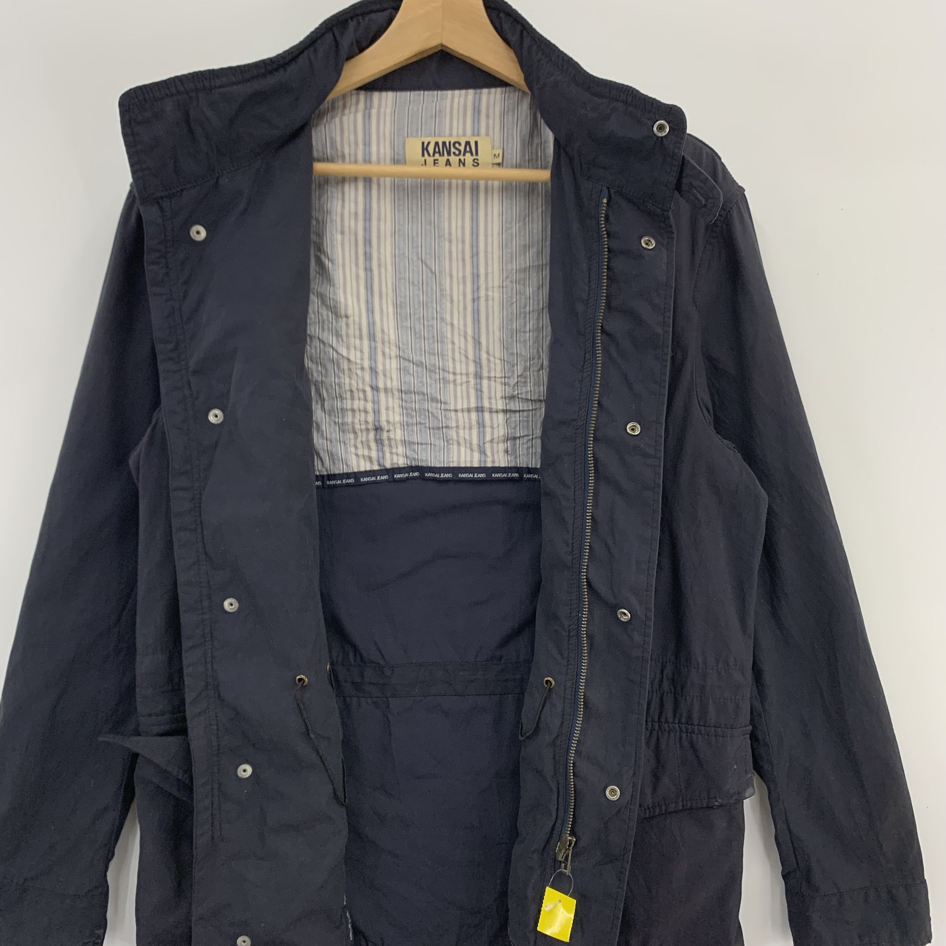 Japanese Brand × Kansai Yamamoto Vintage 90s Kansai Jeans Jacket Parka Hooded Size US M / EU 48-50 / 2 - 10 Thumbnail