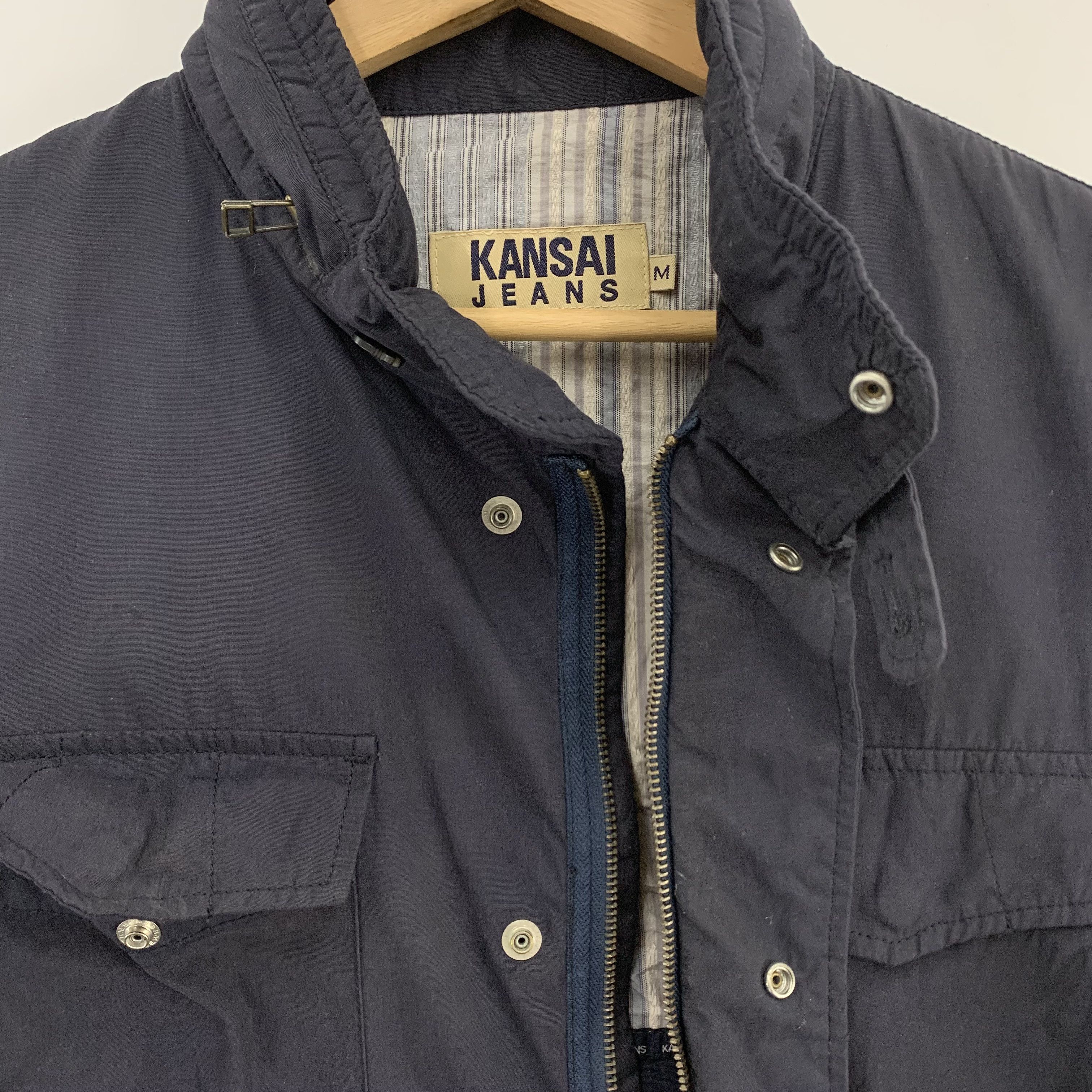 Japanese Brand × Kansai Yamamoto Vintage 90s Kansai Jeans Jacket Parka Hooded Size US M / EU 48-50 / 2 - 9 Thumbnail