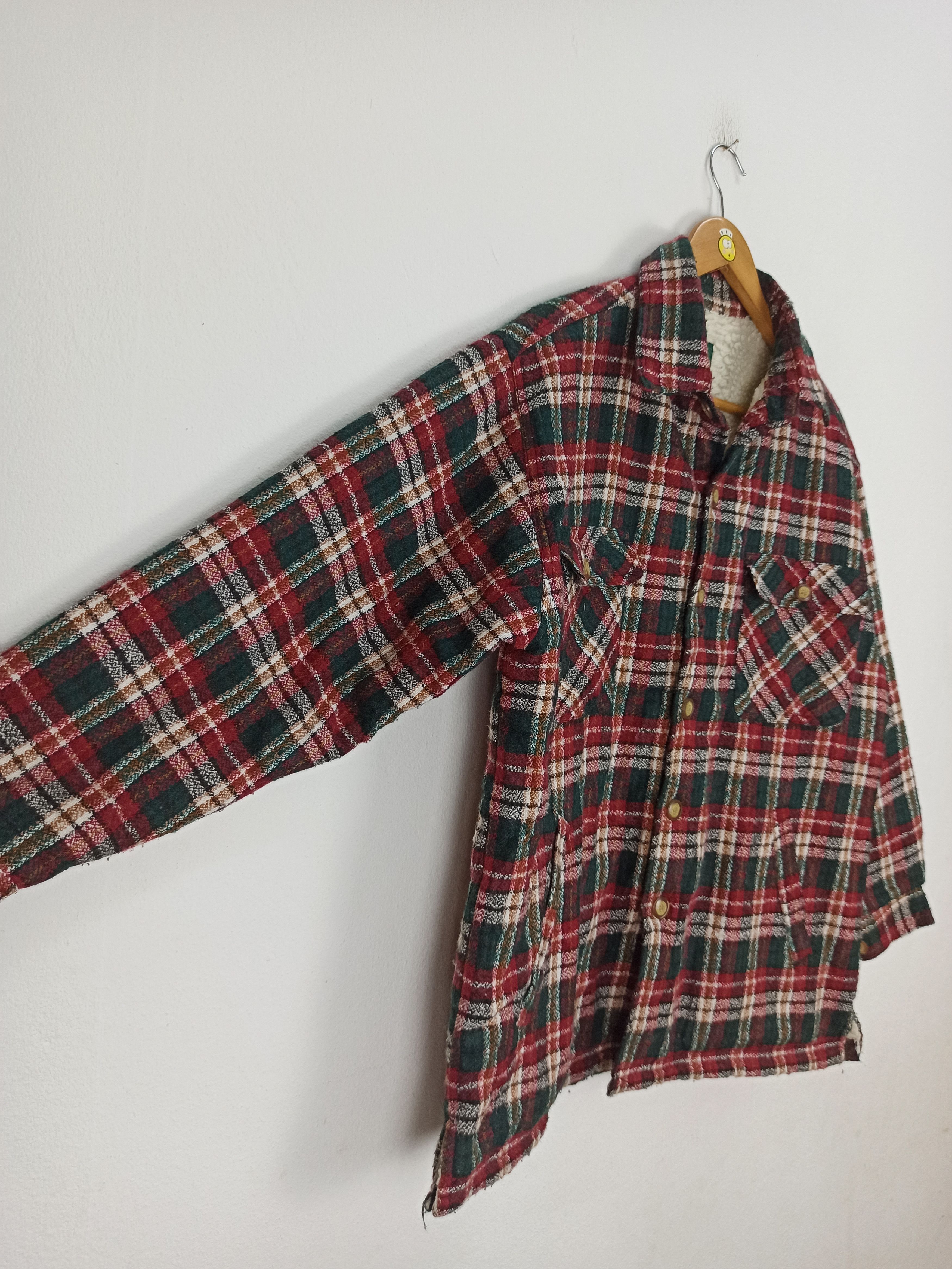 Flannel Vintage Robinson Casual Sherpa Flannel Buttons Up Jacket Size US M / EU 48-50 / 2 - 2 Thumbnail