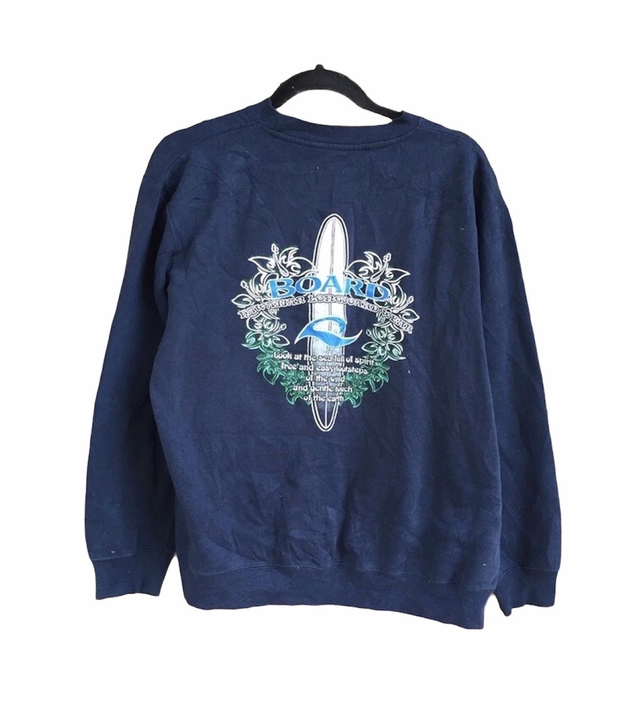 Man Made In Australia Vintage 90s Hawaii LongBoard Surf Wear Sweatshirt Size US M / EU 48-50 / 2 - 1 Thumbnail